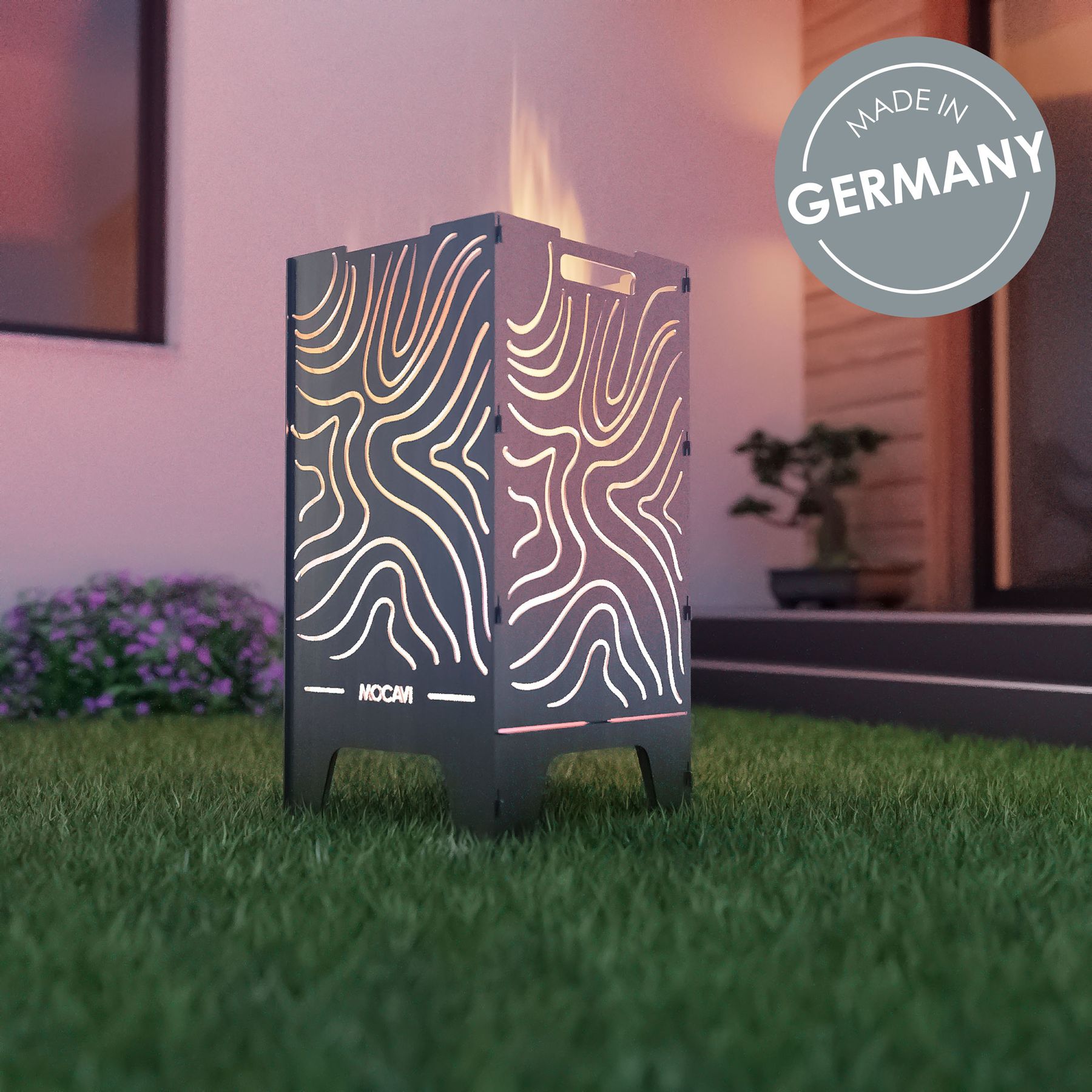 Edelstahl Feuerkorb Lines 52 cm | 3 mm V2A