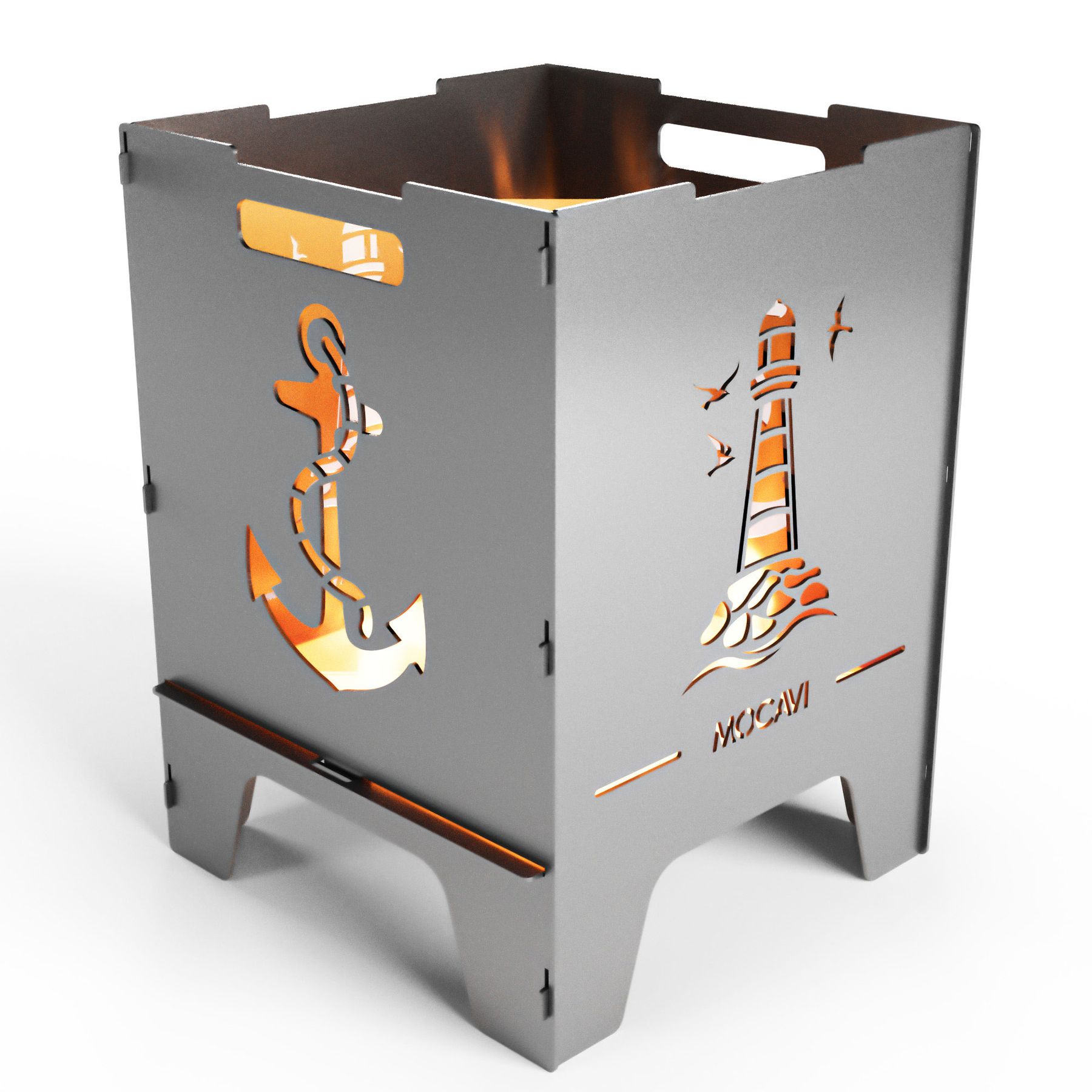 Edelstahl Feuerkorb Maritim 52 cm | 3 mm V2A