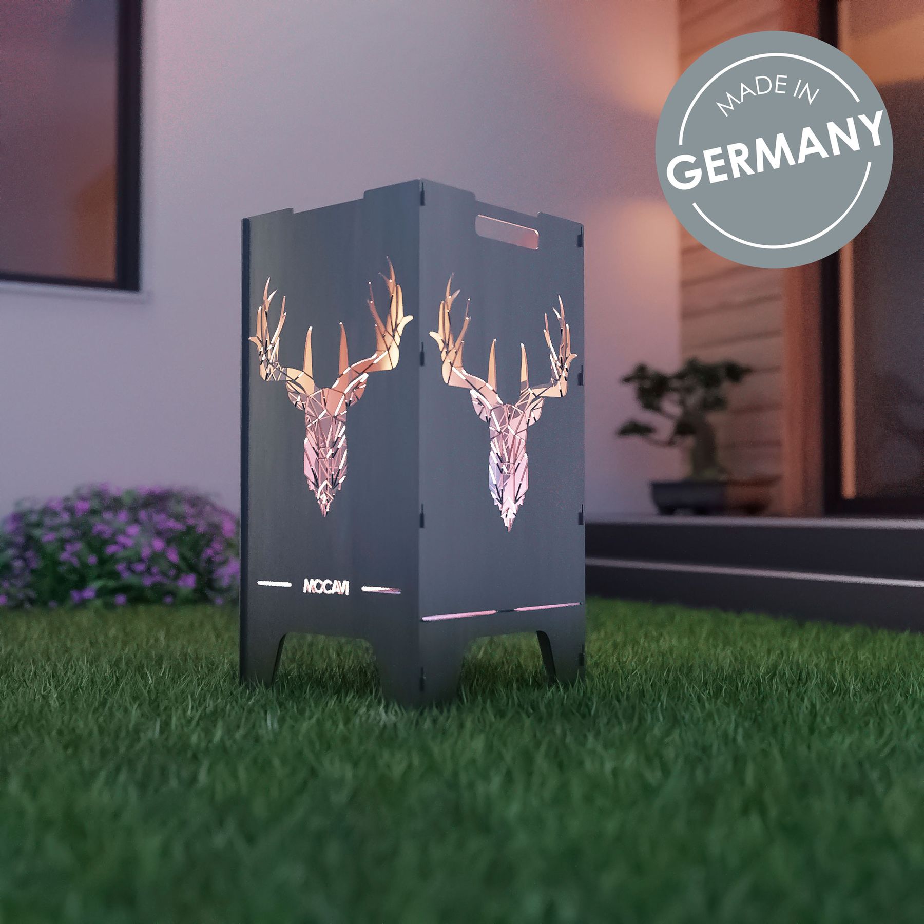 Edelstahl Feuertonne Deer 73 cm | 3 mm V2A