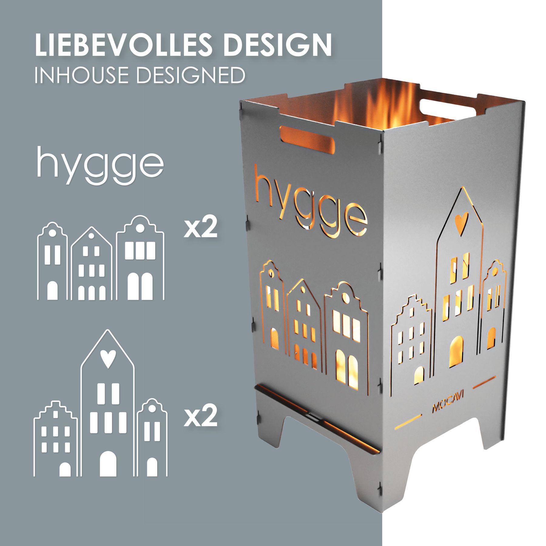 Edelstahl Feuertonne Hygge 73 cm | 3 mm V2A