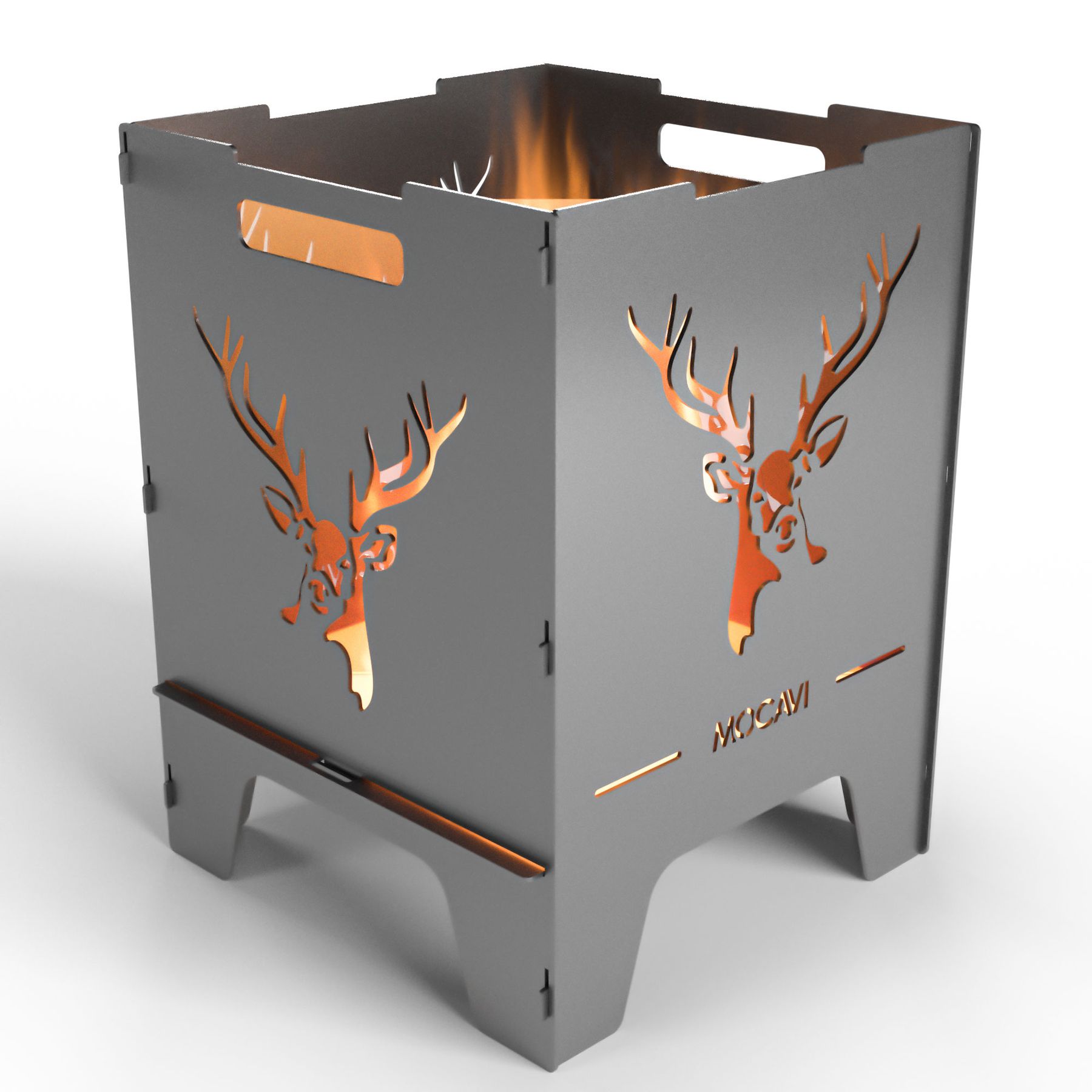 Feuerkorb Hirsch 52 cm | 3 mm Stahl