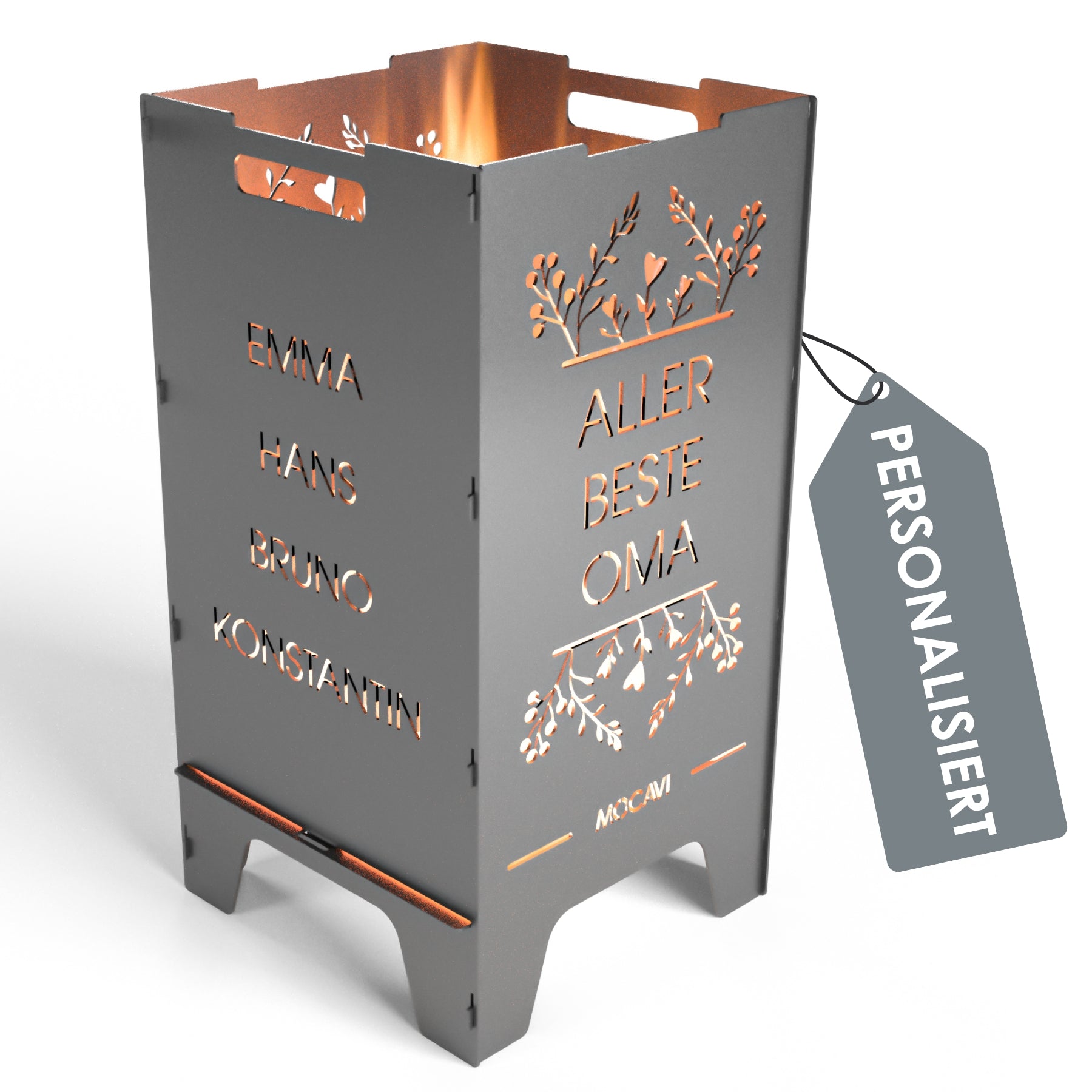 Feuertonne Beste 73 cm | 3 mm Stahl personalisiert