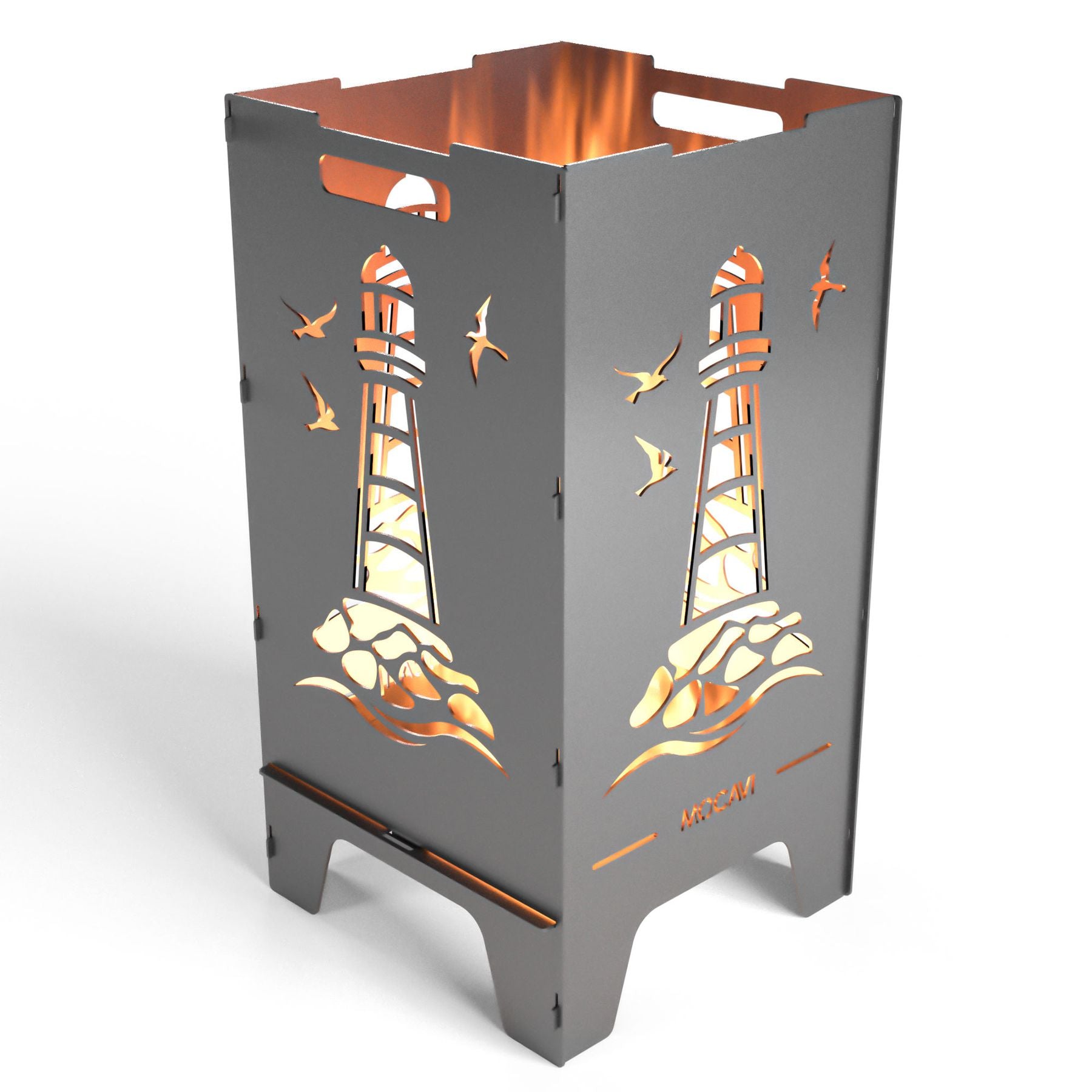 MOCAVI Feuertonne Leuchtturm - großer Feuerkorb in höchster Qualität