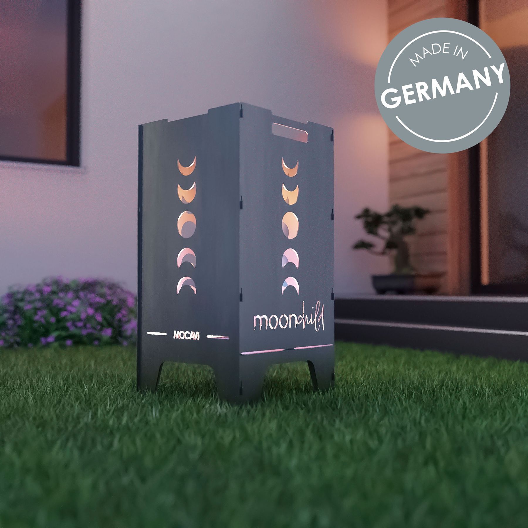 Perfekt für jeden Garten - Feuertonne aus rostendem Stahl - Made in Germany