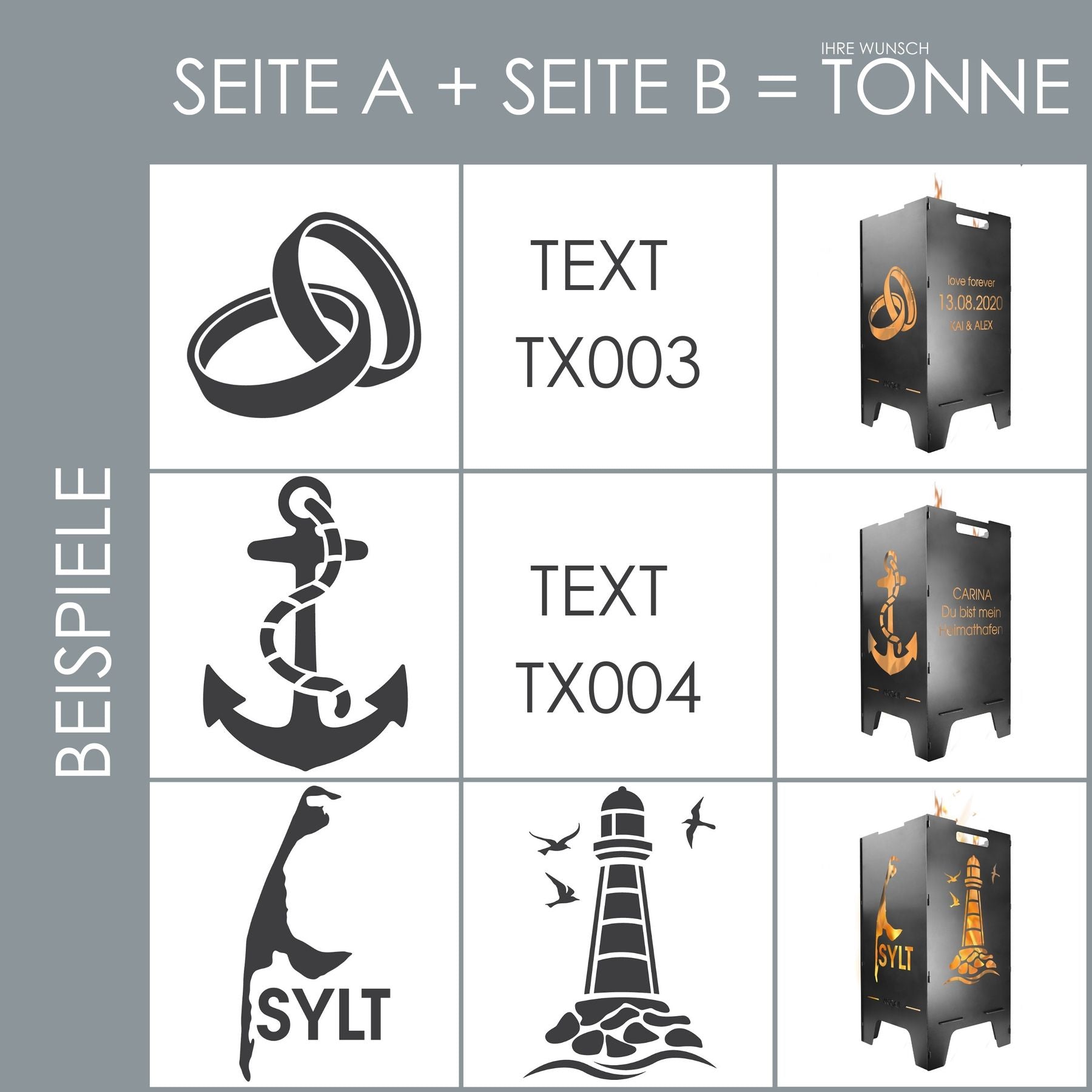 Fire Wunsch-Feuertonne