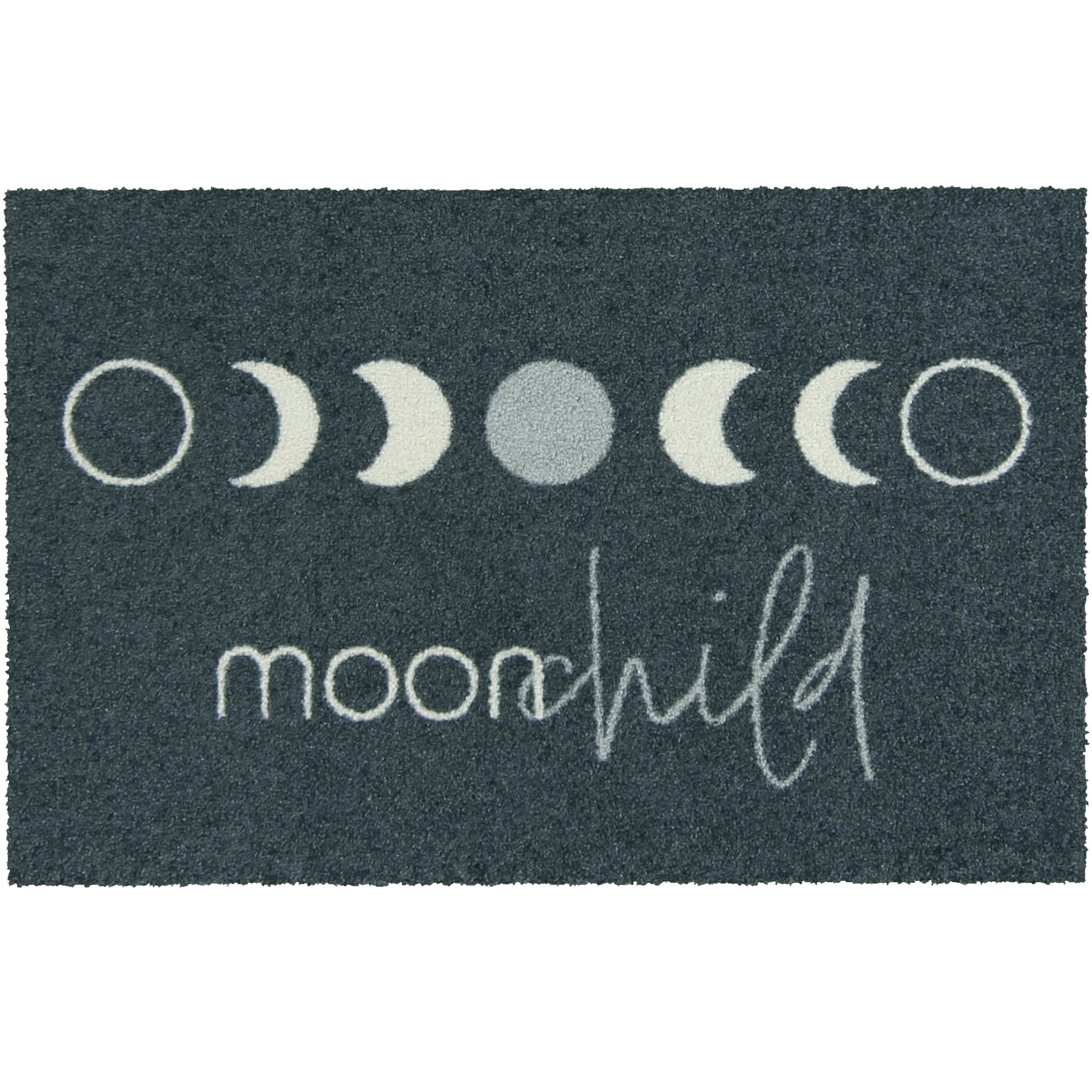 Fußmatte waschbar anthrazit Schriftzug moonchild