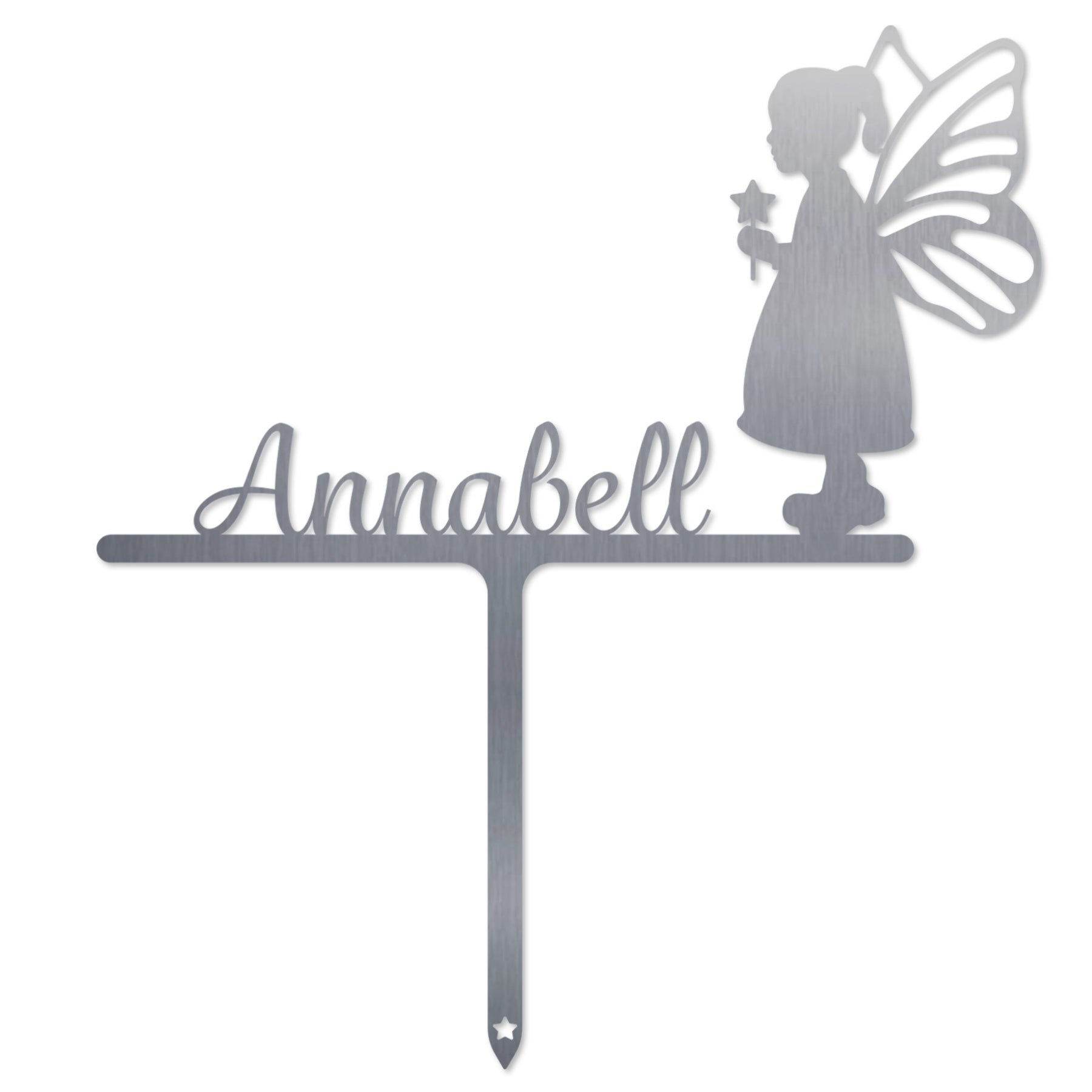 Grabstecker Engel Annabell personalisiert Edelstahl