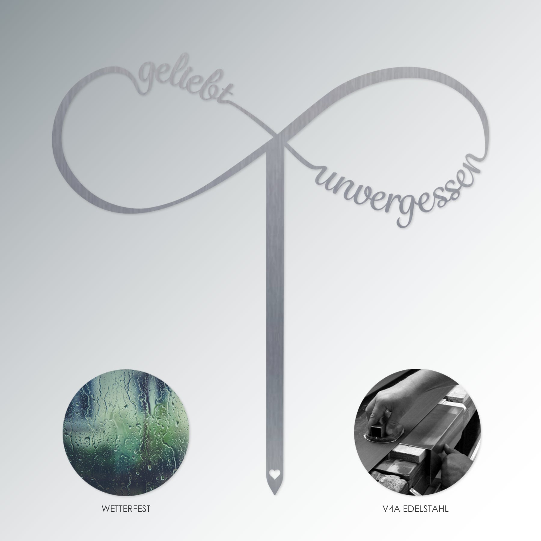 Grabstecker Unendlich Edelstahl