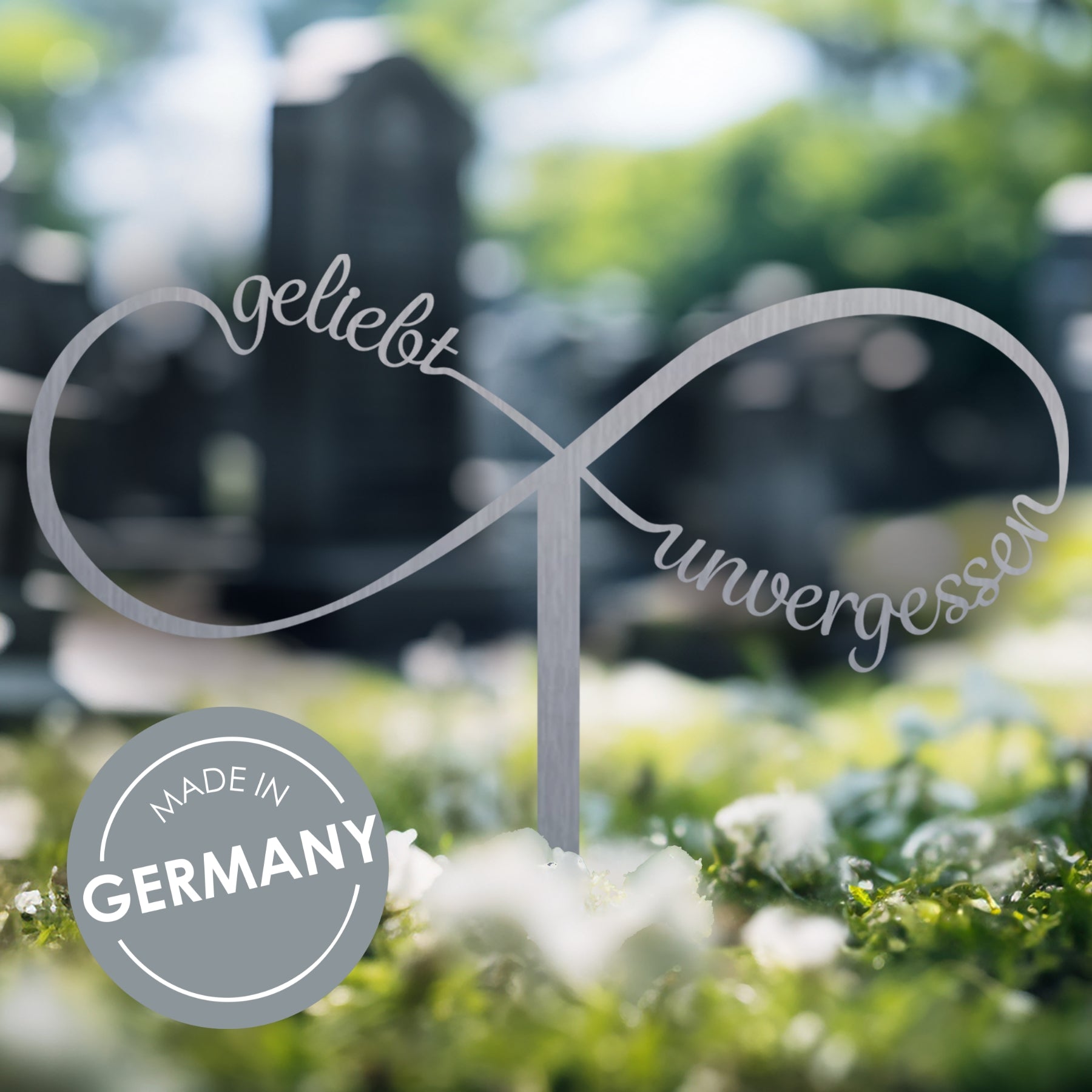 Grabstecker Unendlich Edelstahl