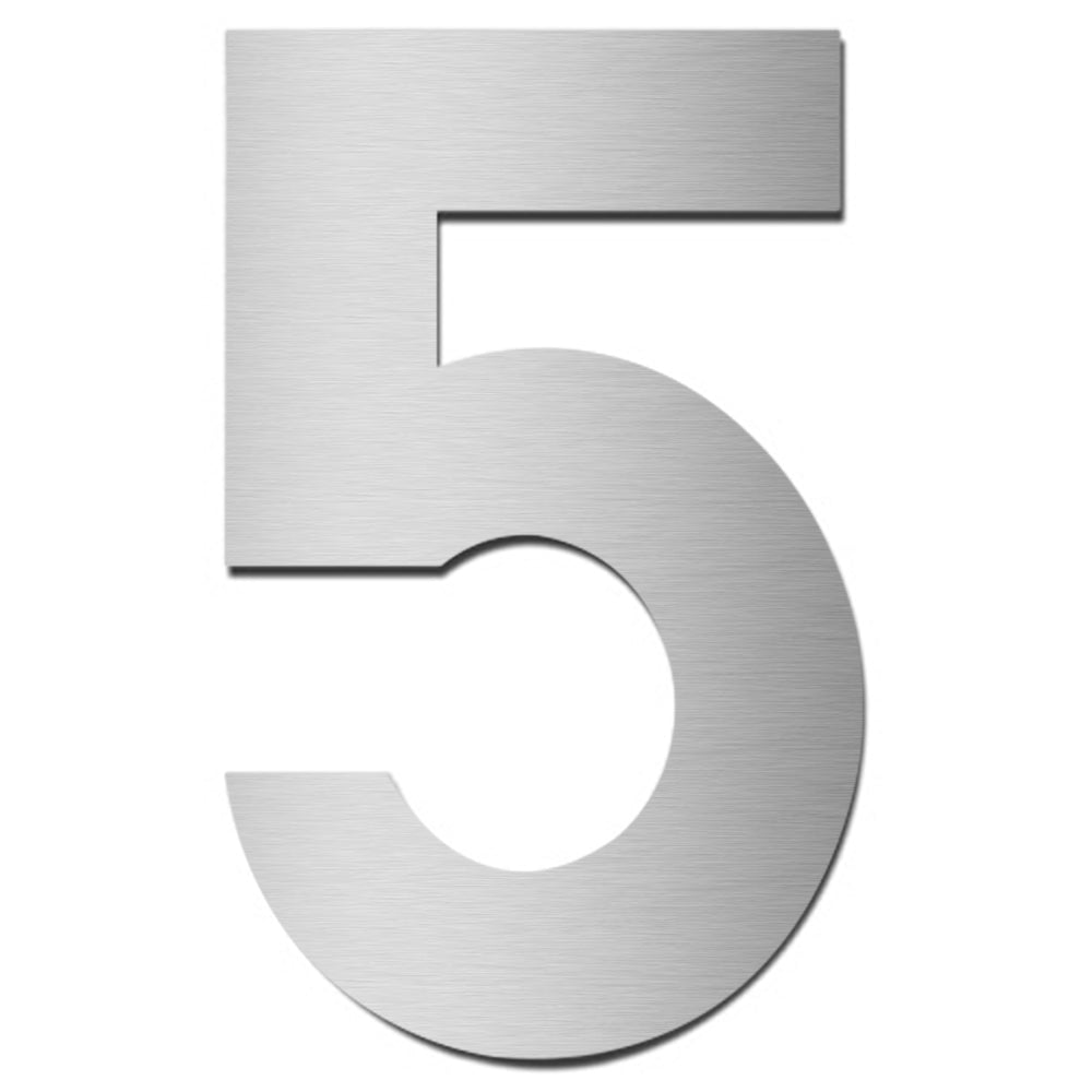 Hausnummer HS10 Edelstahl V4A selbstklebend Höhe 5,5 - 7,5 cm