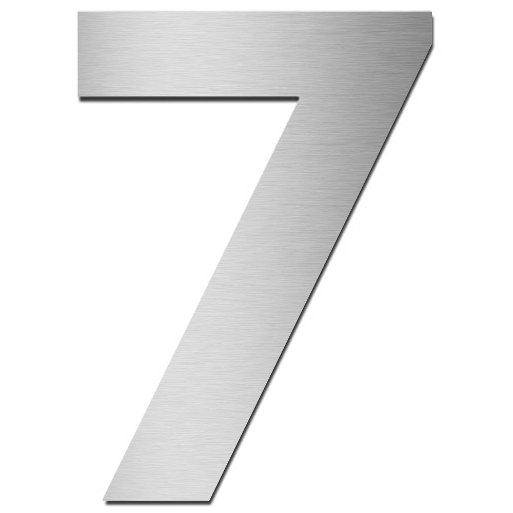 Hausnummer HS10 Edelstahl V4A selbstklebend Höhe 5,5 - 7,5 cm