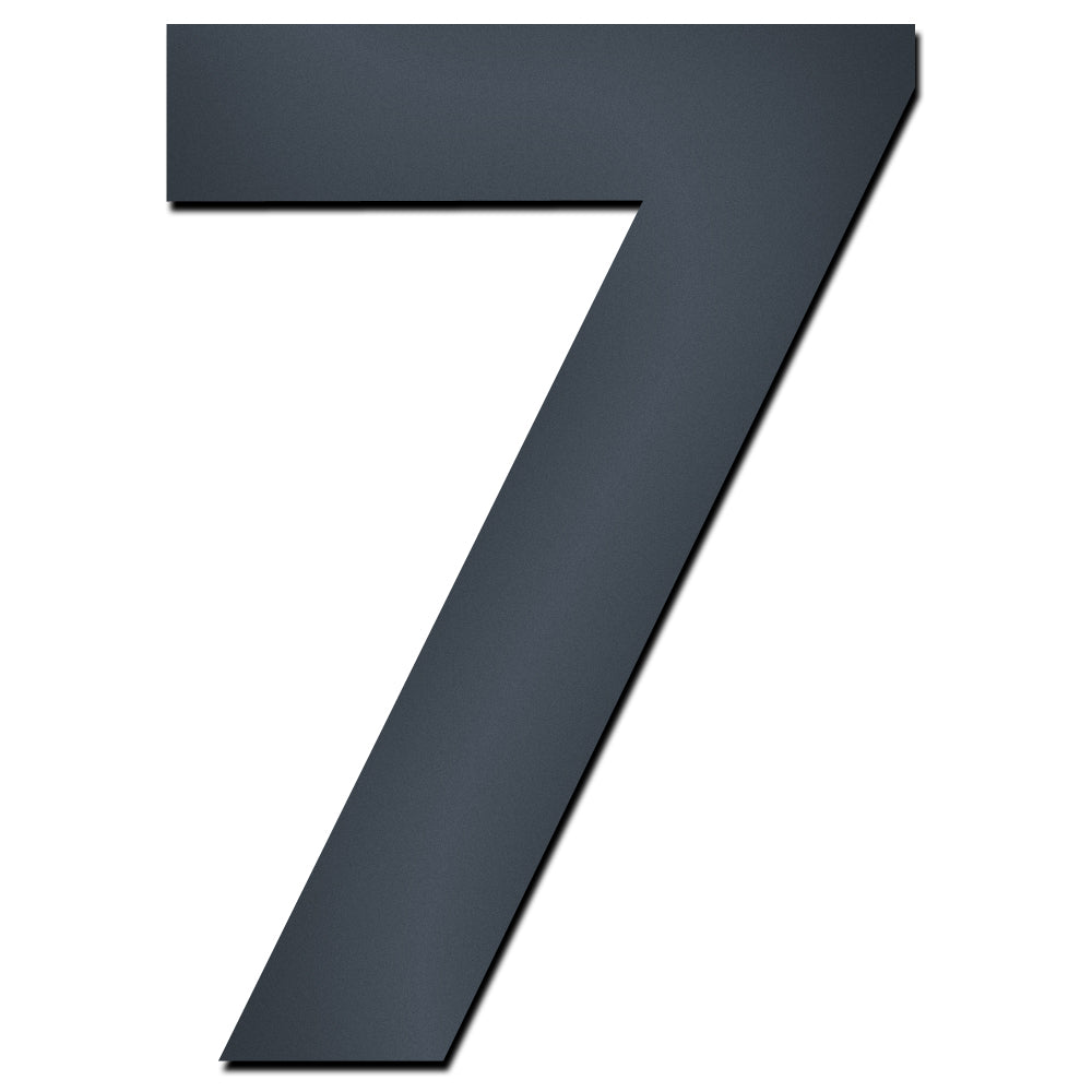 Hausnummer HS20 modern zum Einschlagen anthrazit RAL 7016 aus V4A-Edelstahl Höhe 15 cm