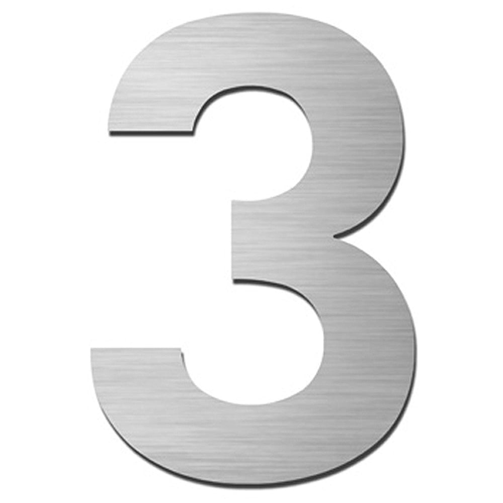 Hausnummer HS60 Edelstahl V4A selbstklebend ca. 8,5 - 12 cm