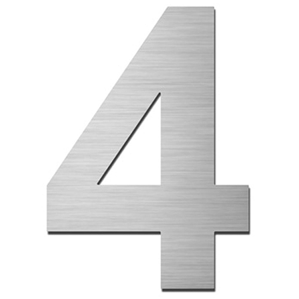 Hausnummer HS60 Edelstahl V4A selbstklebend ca. 8,5 - 12 cm