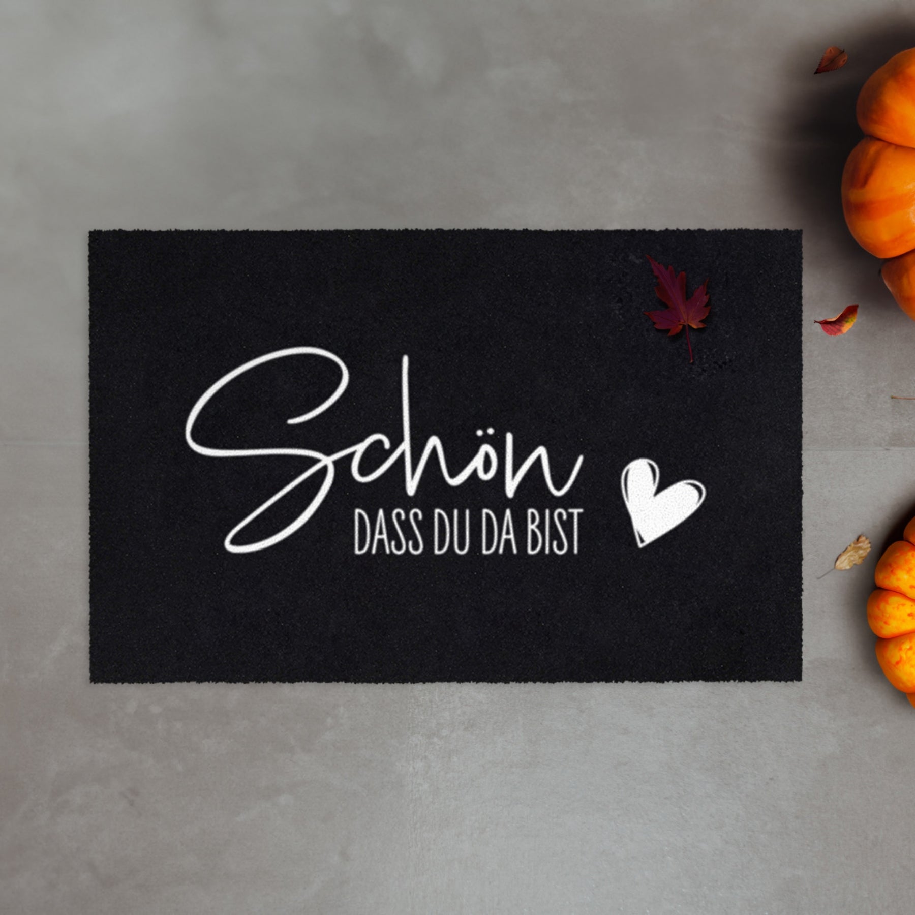 Schmutzfangmatte Eingang und außen Schriftzug