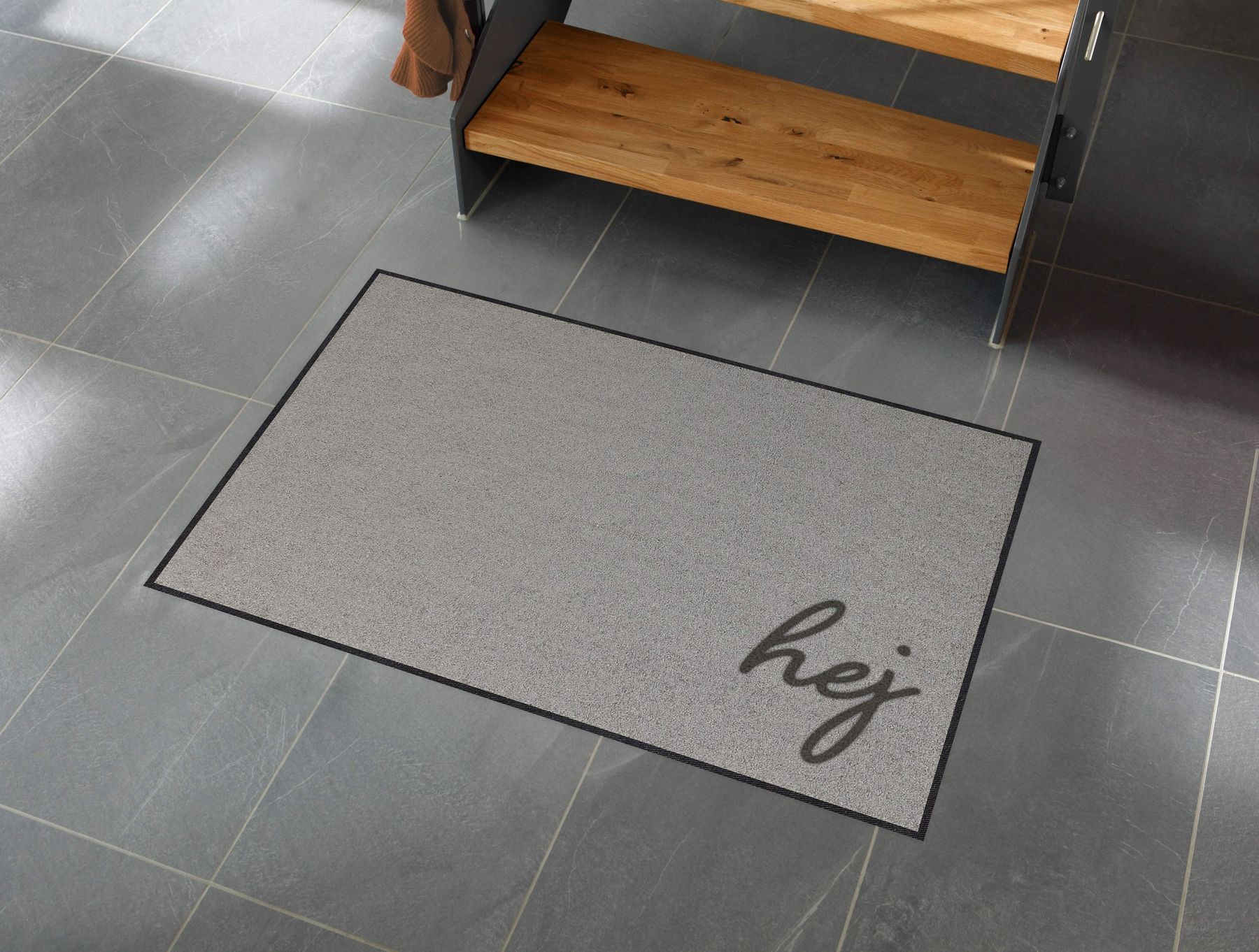 Fußmatte 45x70 Mat Hej hellgrau