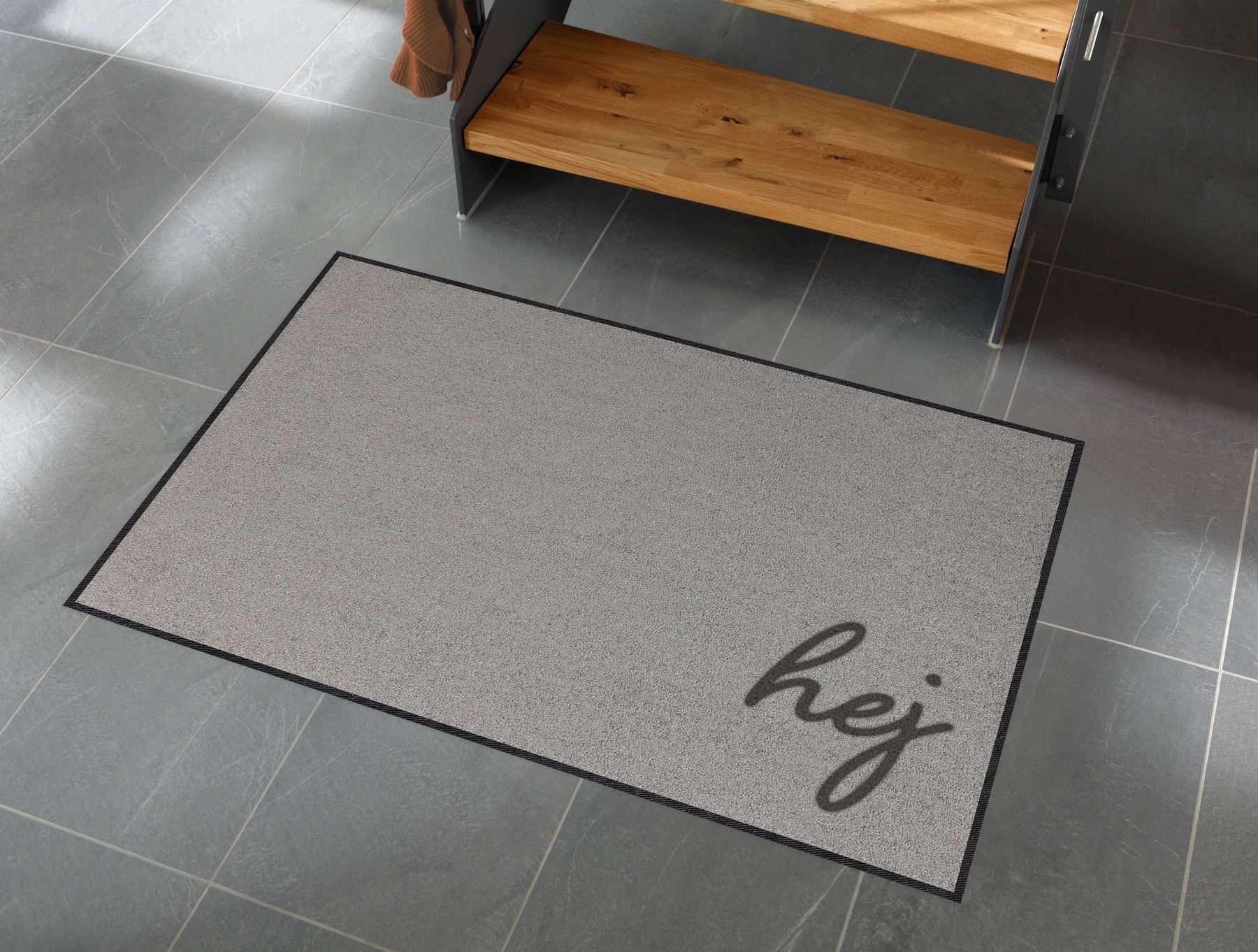 Fußmatte 60x85 Mat Hej hellgrau