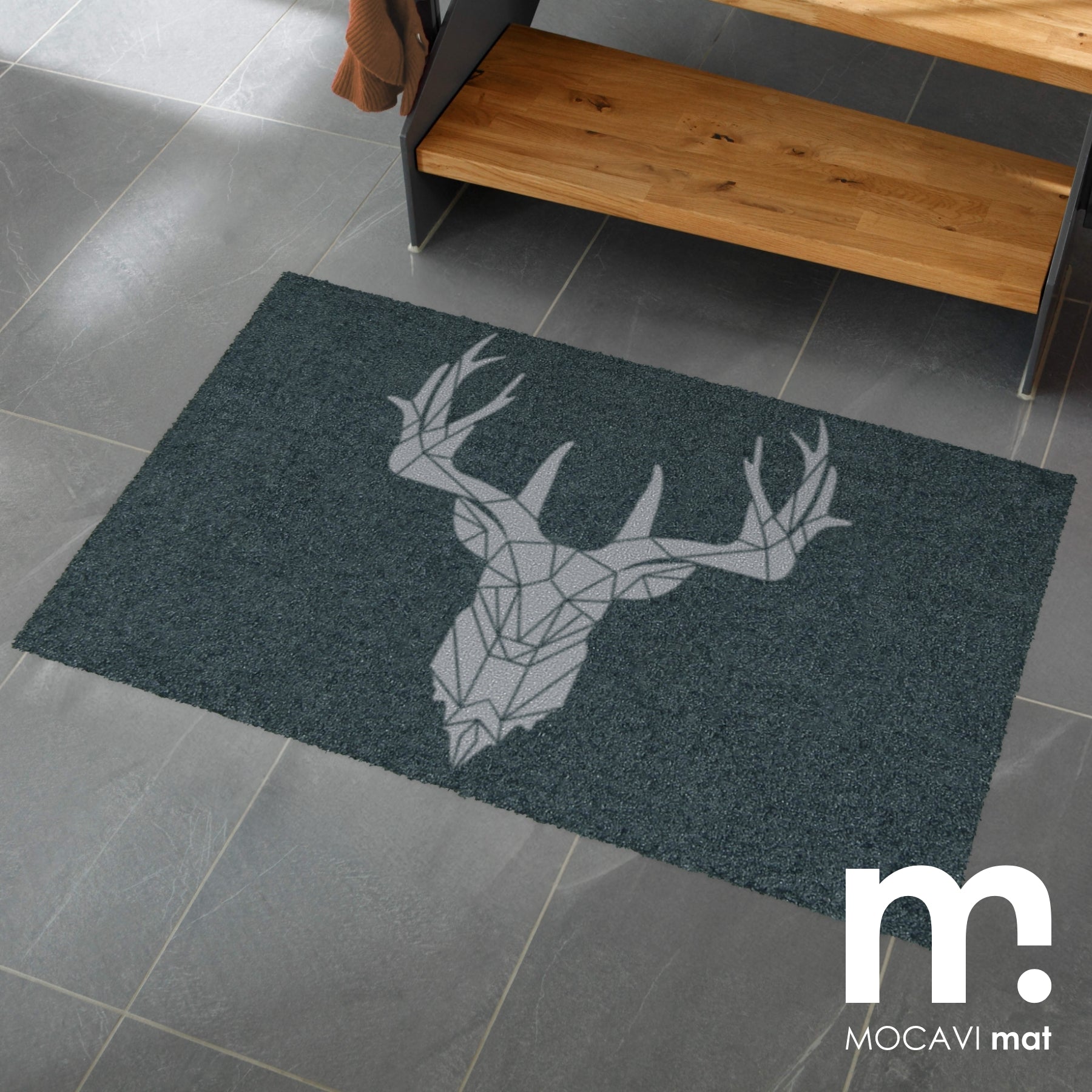 Fußmatte 45x70 Mat Hirsch anthrazit