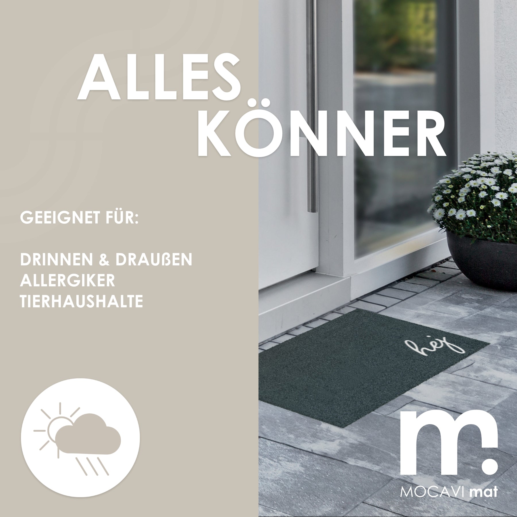 Fußmatte 45x70 Mat Hej anthrazit