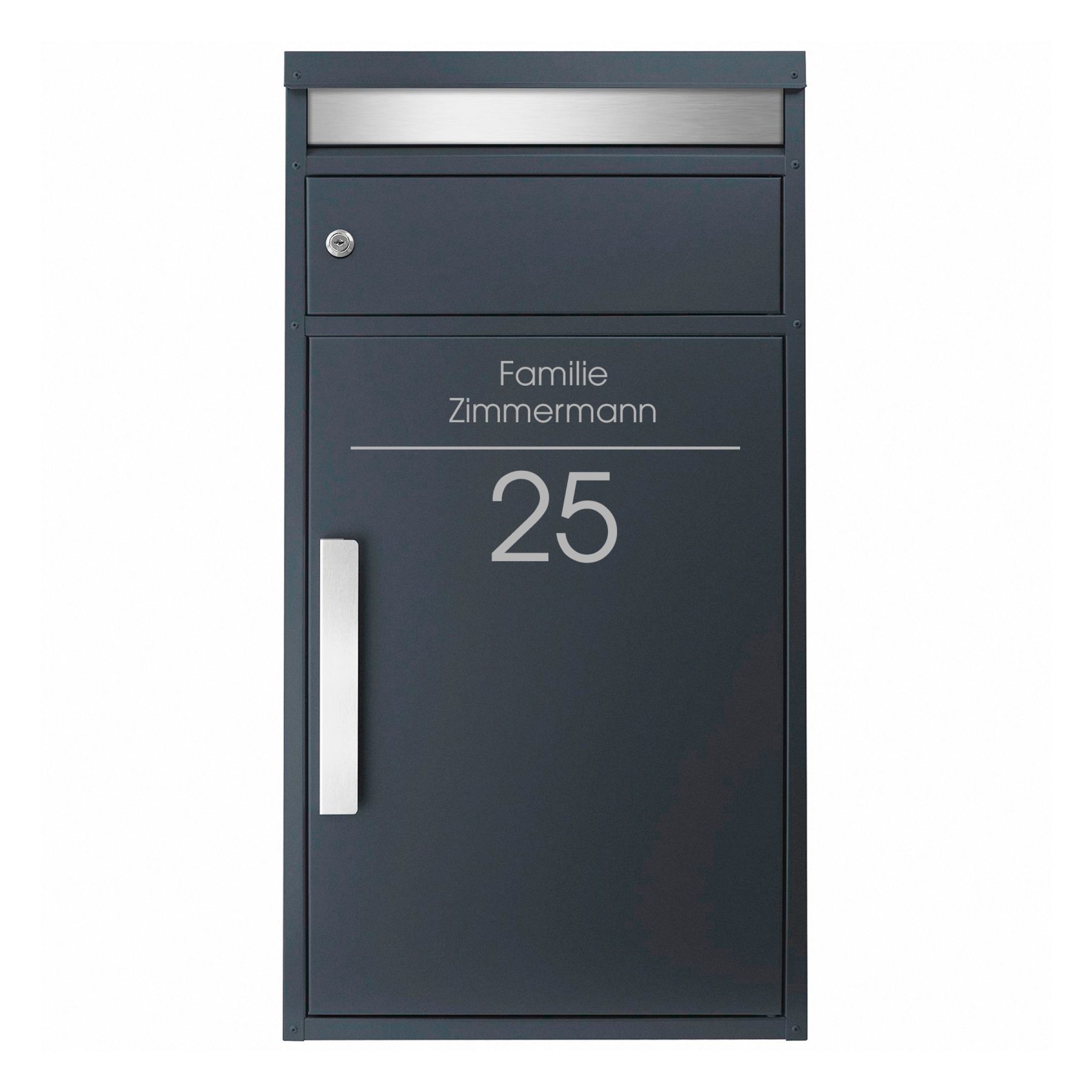 Paketbriefkasten PBox 65f NF80a anthrazit personalisiert