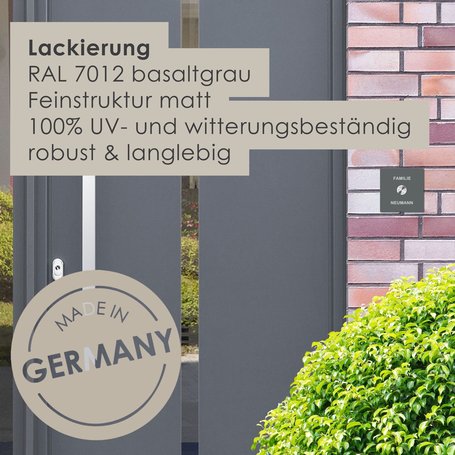 Türklingel MO-Ring 186 Nf20 grau personalisiert