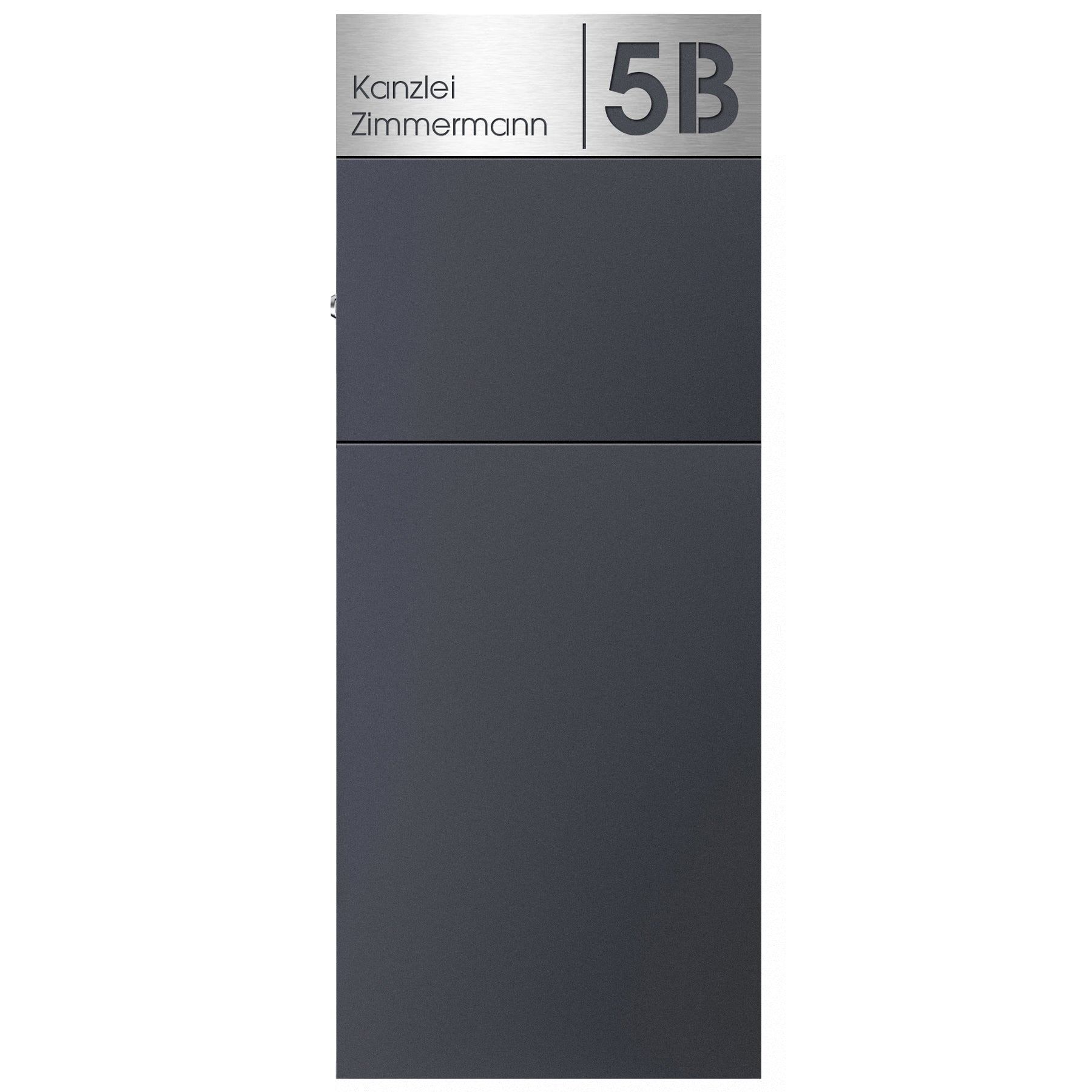 Briefkasten freistehend anthrazit Hausnummer Name