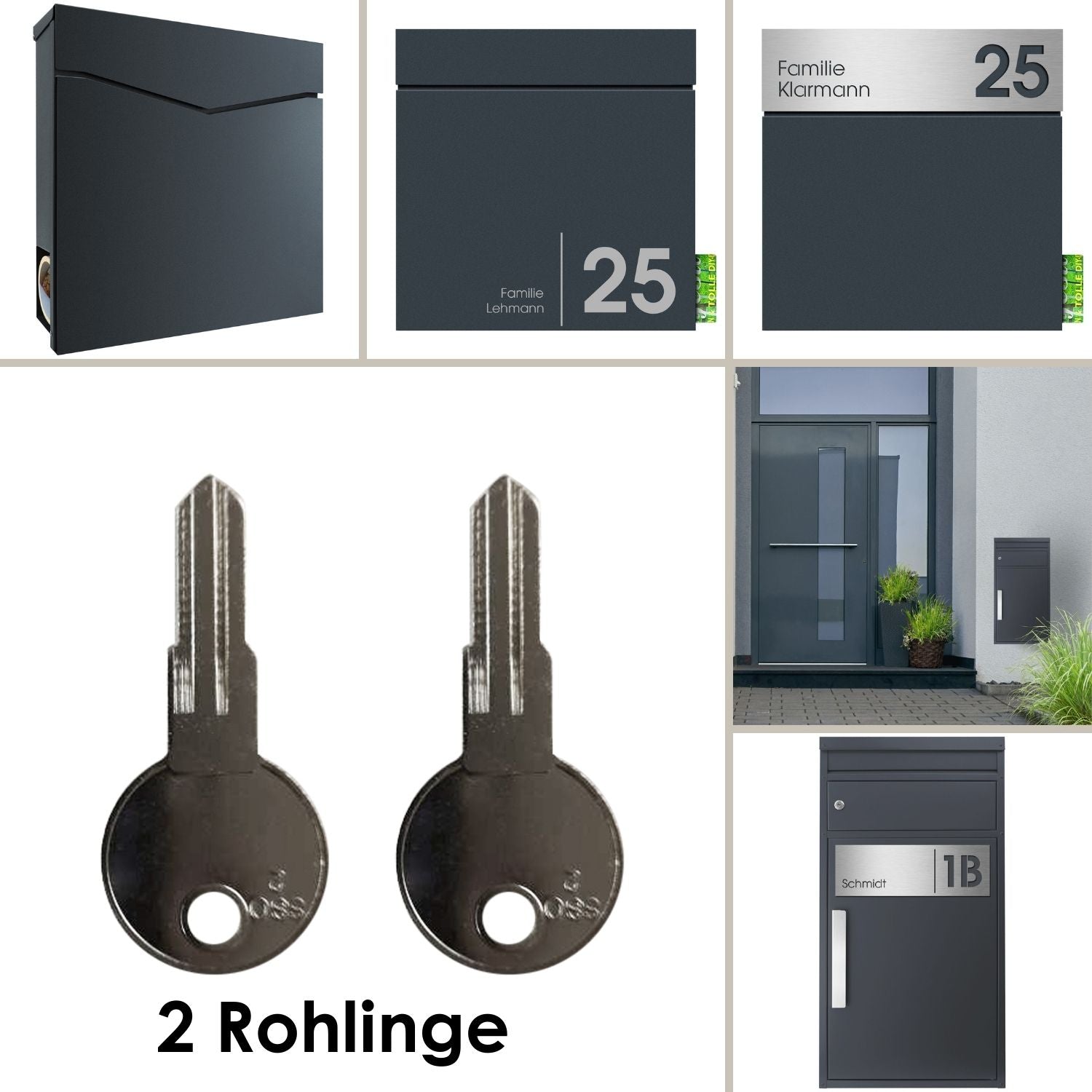 passende Briefkästen zu Schlüsselrohling
