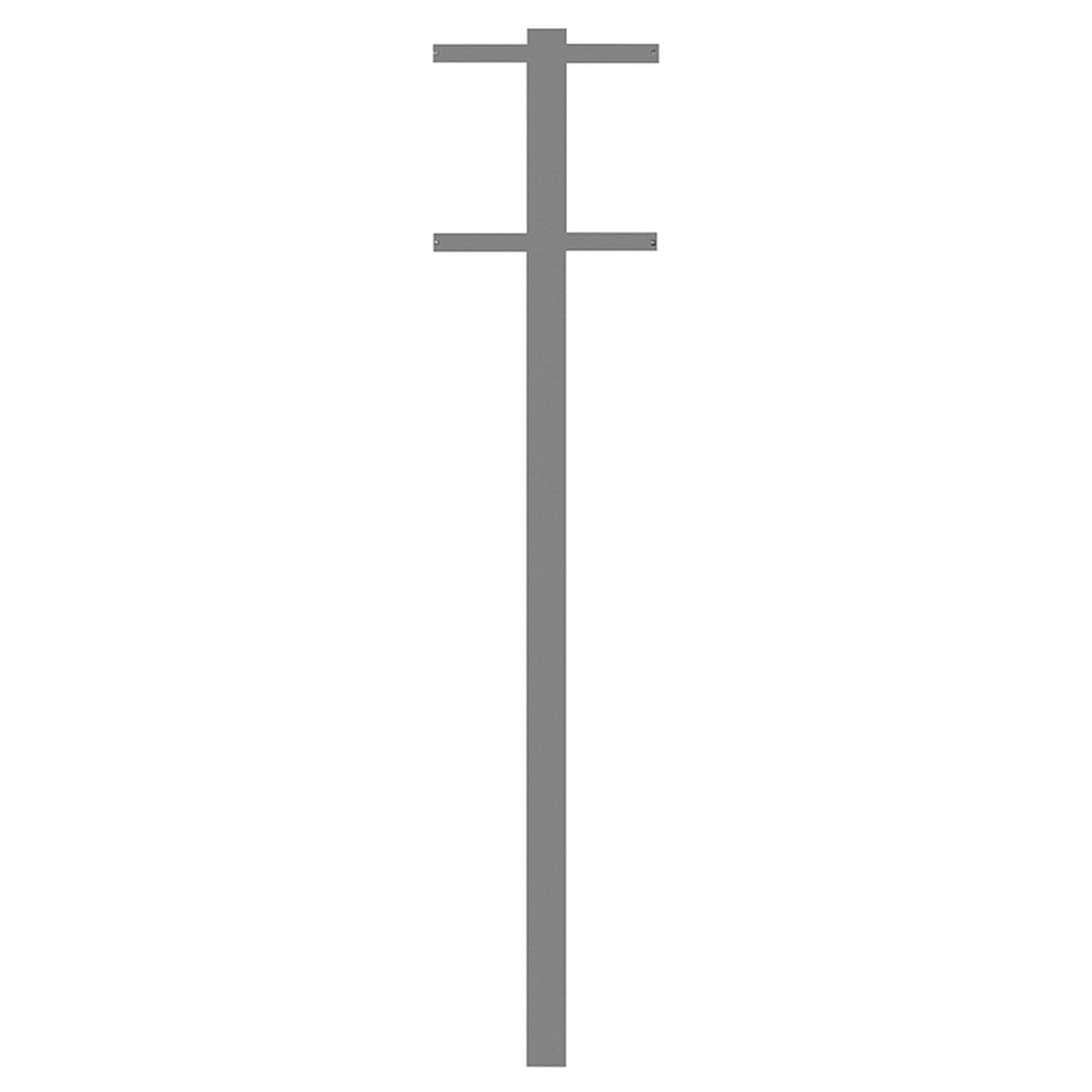 Stand 310 Briefkasten-Ständer silber (weiß-aluminium RAL 9006) Standfuß zum Einbetonieren matt