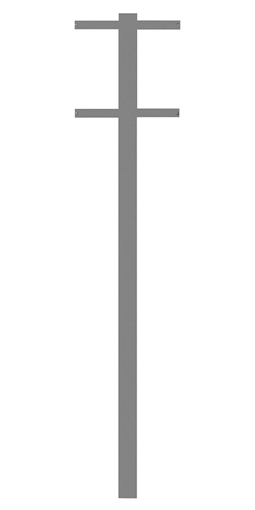 B-Ware MOCAVI Stand 310 Briefkasten-Ständer silber (weiß-aluminium RAL 9006) Standfuß zum Einbetonieren matt