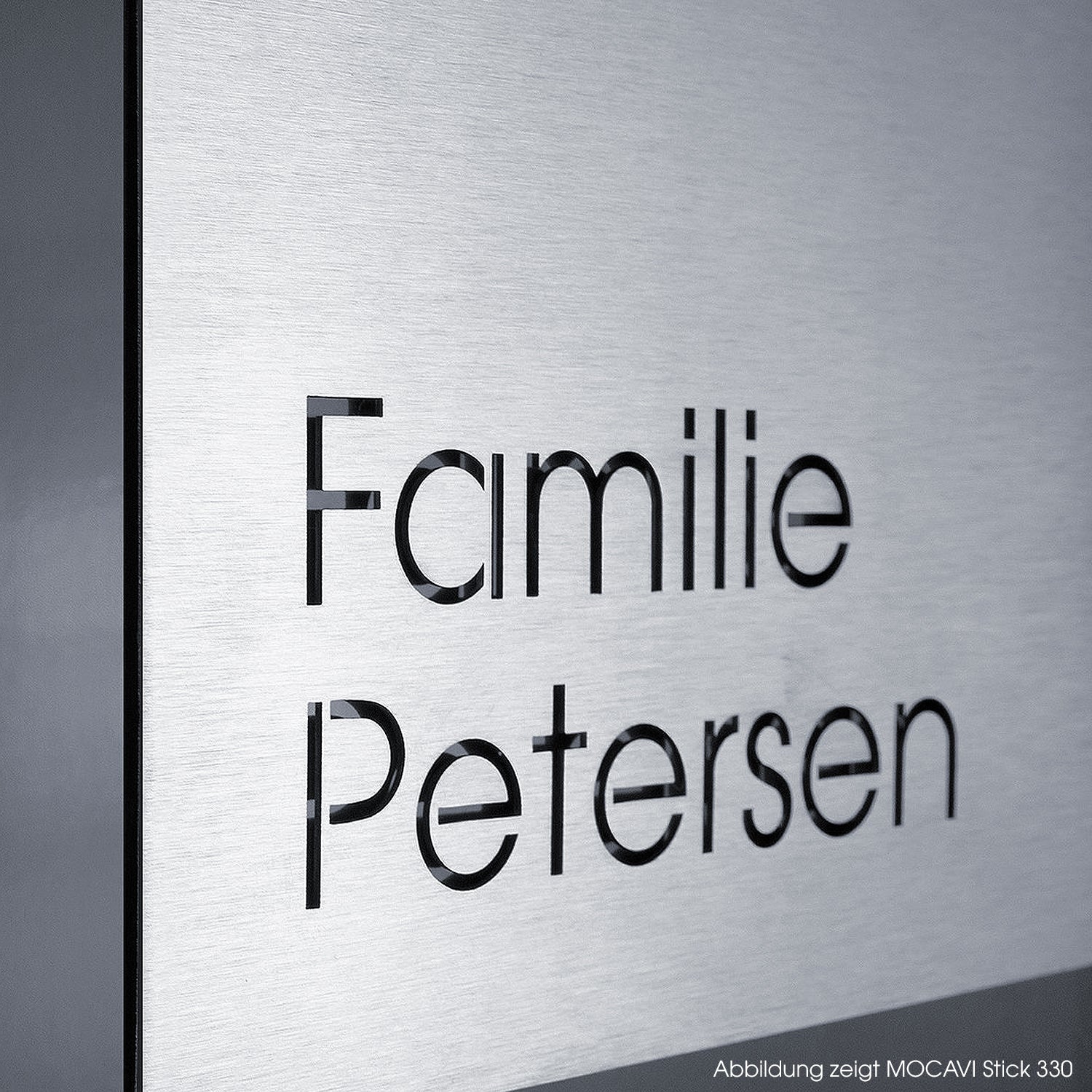 Edelstahlschild Stick516