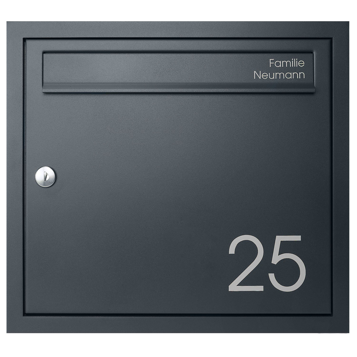Personalisierter Unterputz-Briefkasten anthrazit matt