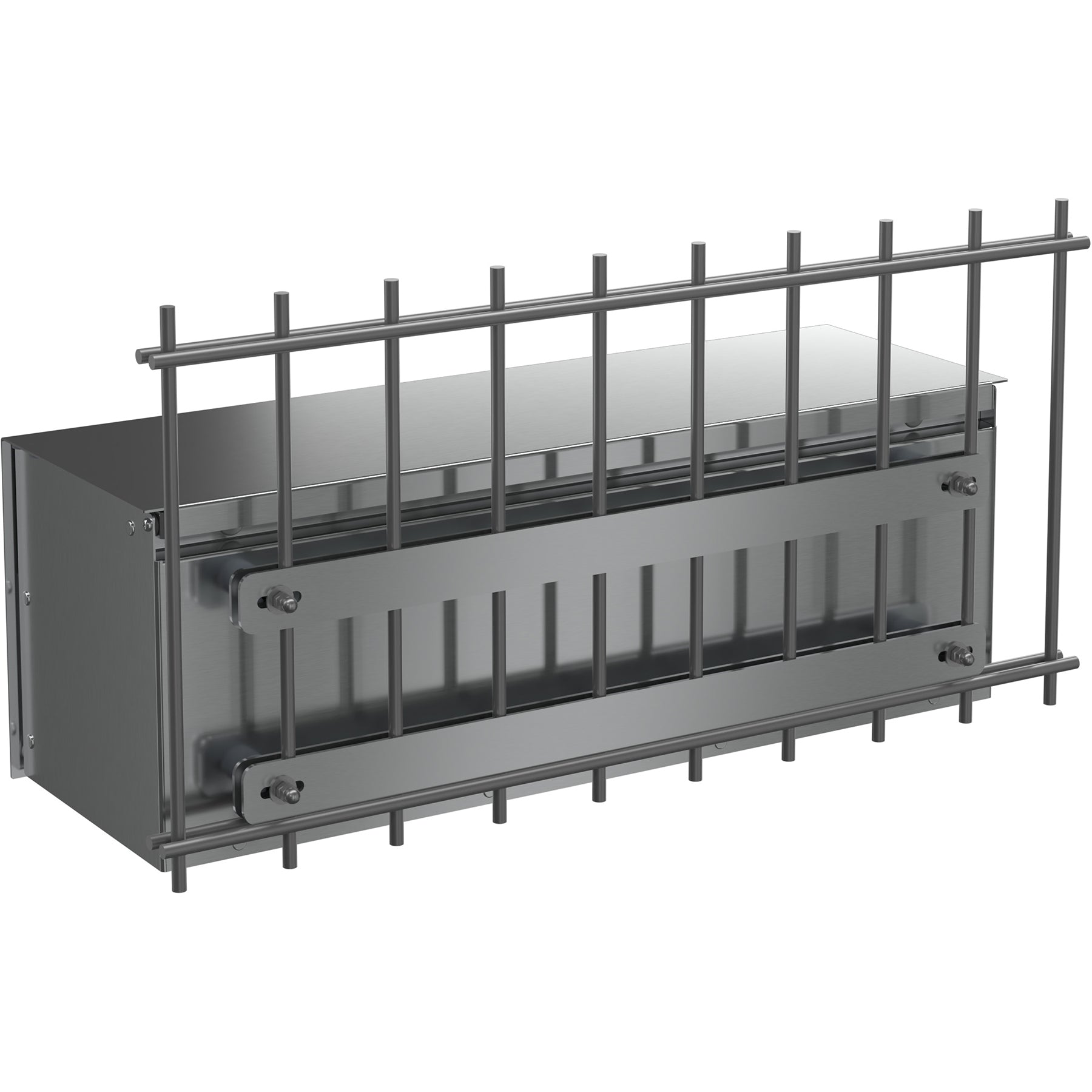 Zeitungsfach ZF 2 an einem Stabmattenzaun