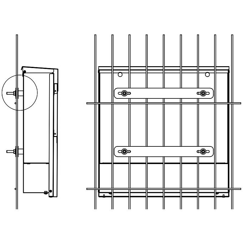 MOCAVI Zaun-Befestigungset für alle Wandbriefkästen MOCAVI Box Serie 700