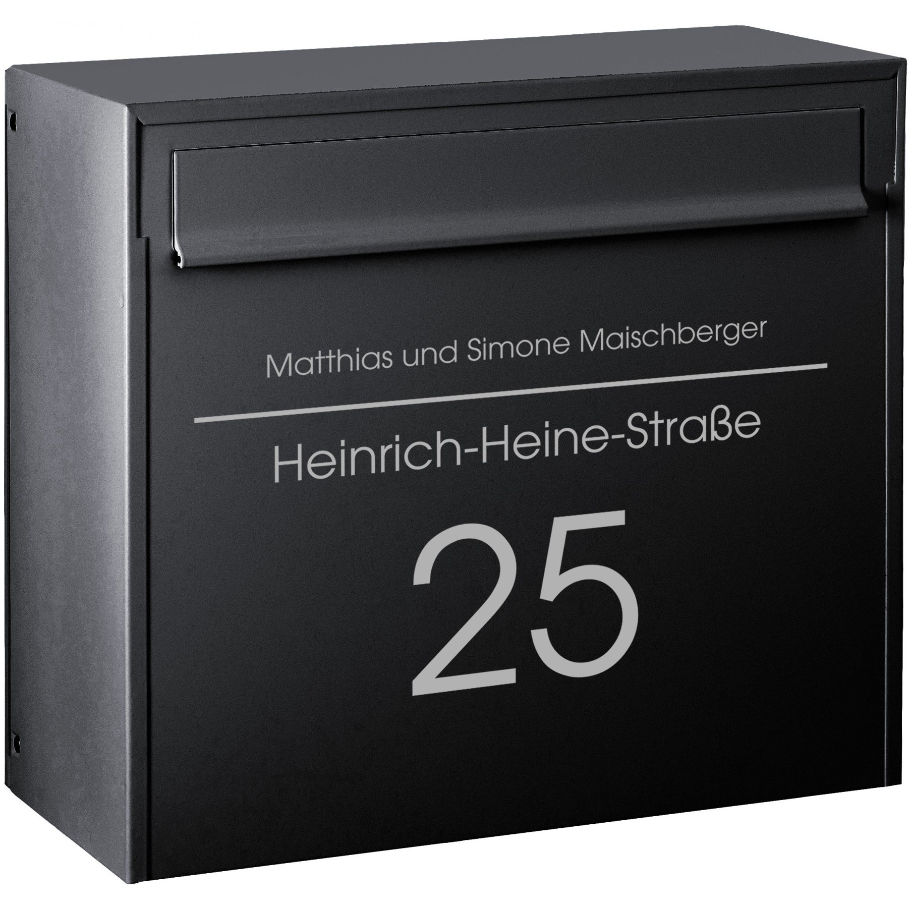 Zaunbriefkasten Fargo IV anthrazit personalisiert