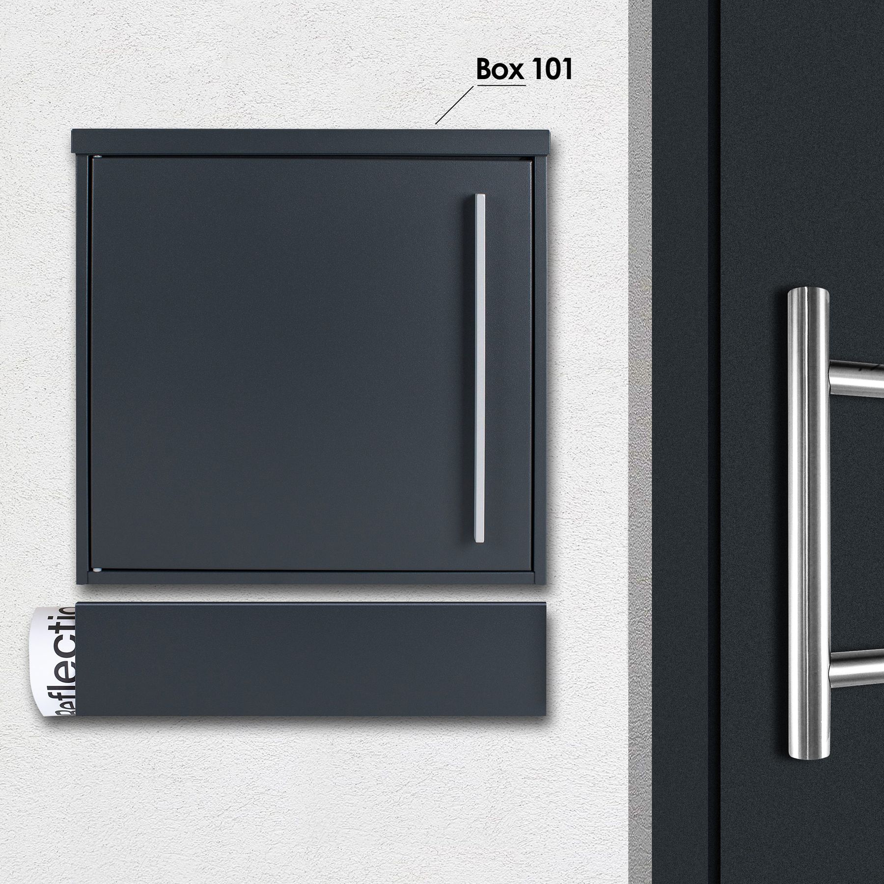 B-Ware Zeitungsfach ZF 1 anthrazit-grau (RAL 7016)