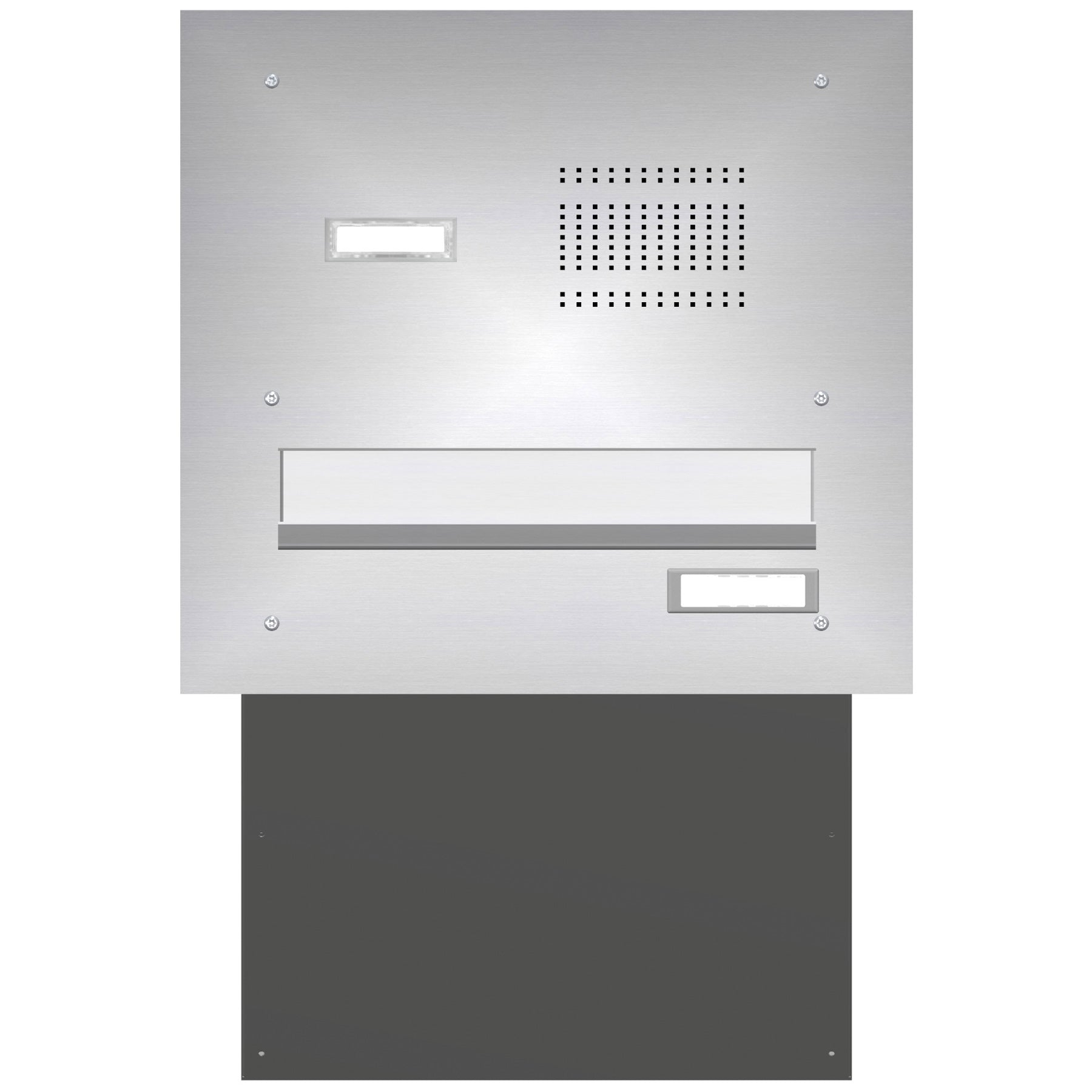Mauerdurchwurf-Briefkastenanlage mit Funktionstasten Express Box MD11-OR-E Edelstahl (12 Liter)