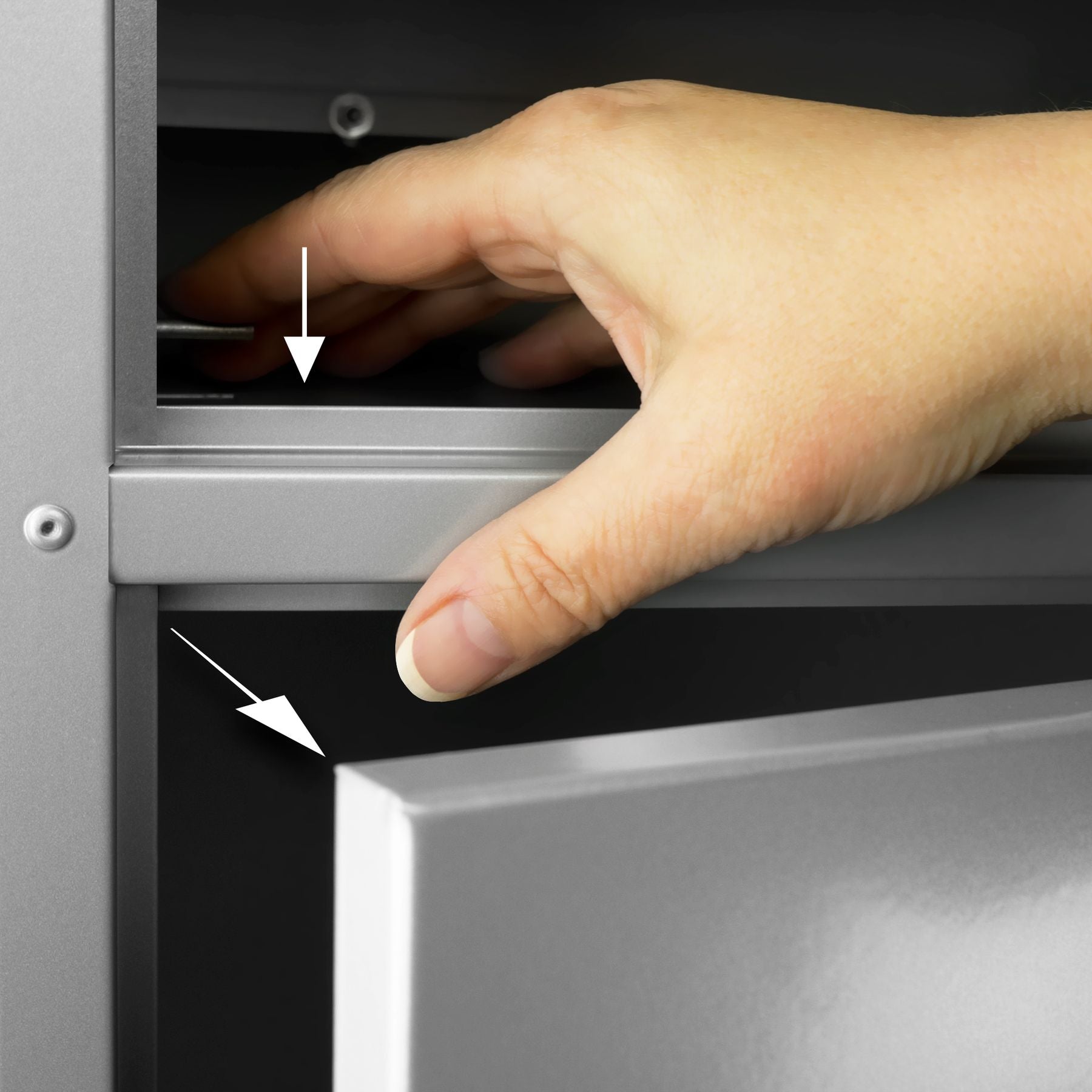 Sichere Entriegelung Paketbriefkasten anthrazit empfangen Sie bequem Ihre Pakete