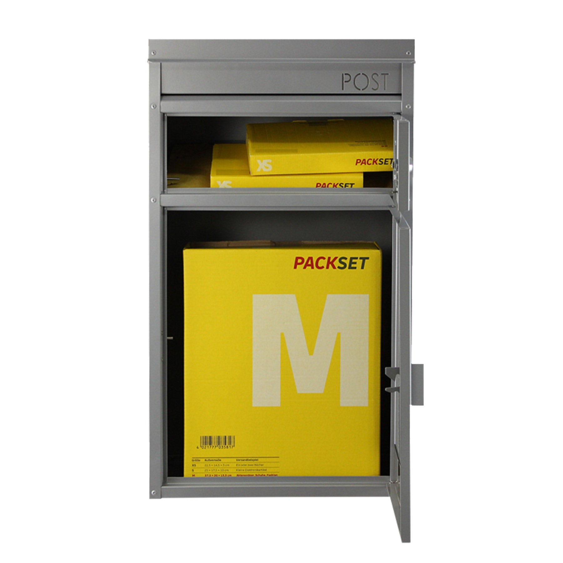 Paketbriefkasten 45 silbergrau