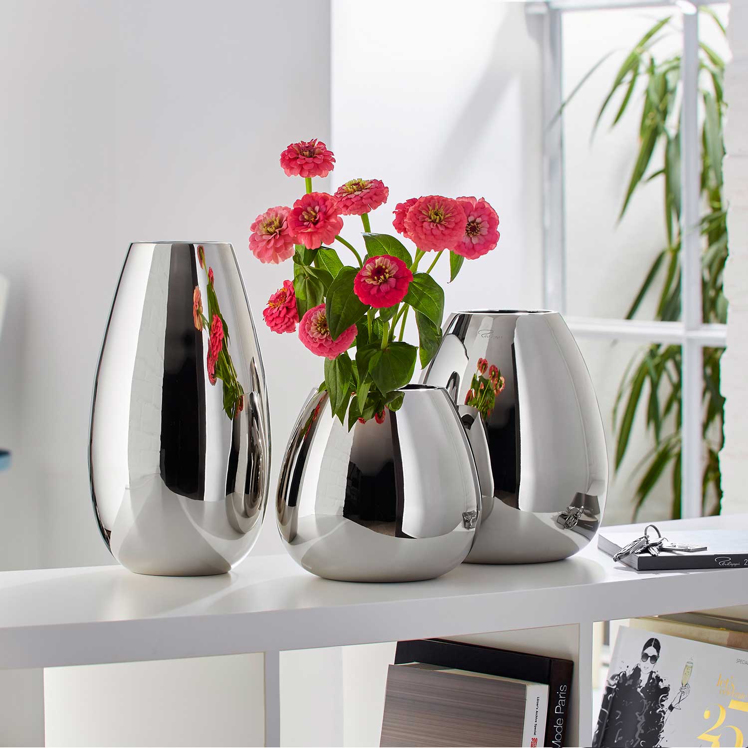 Anais Vase L hochglanzpoliert Höhe 31 cm