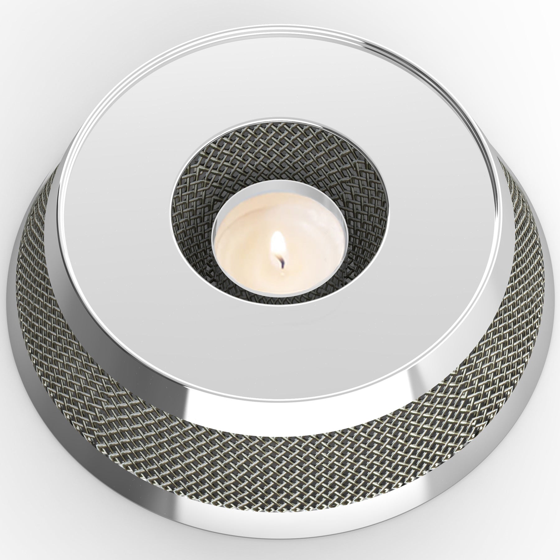 Marcel Stövchen aus Edelstahl Höhe 6 cm