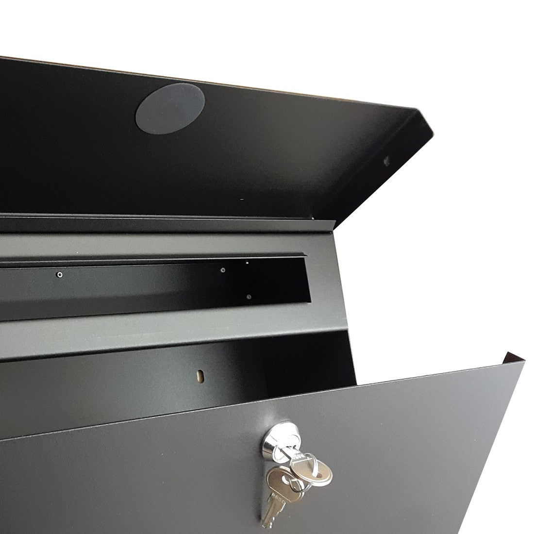 Letterman 5 Design Briefkasten mit Zeitungsfach anthrazit (RAL 7016), moderner Wand-Postkasten