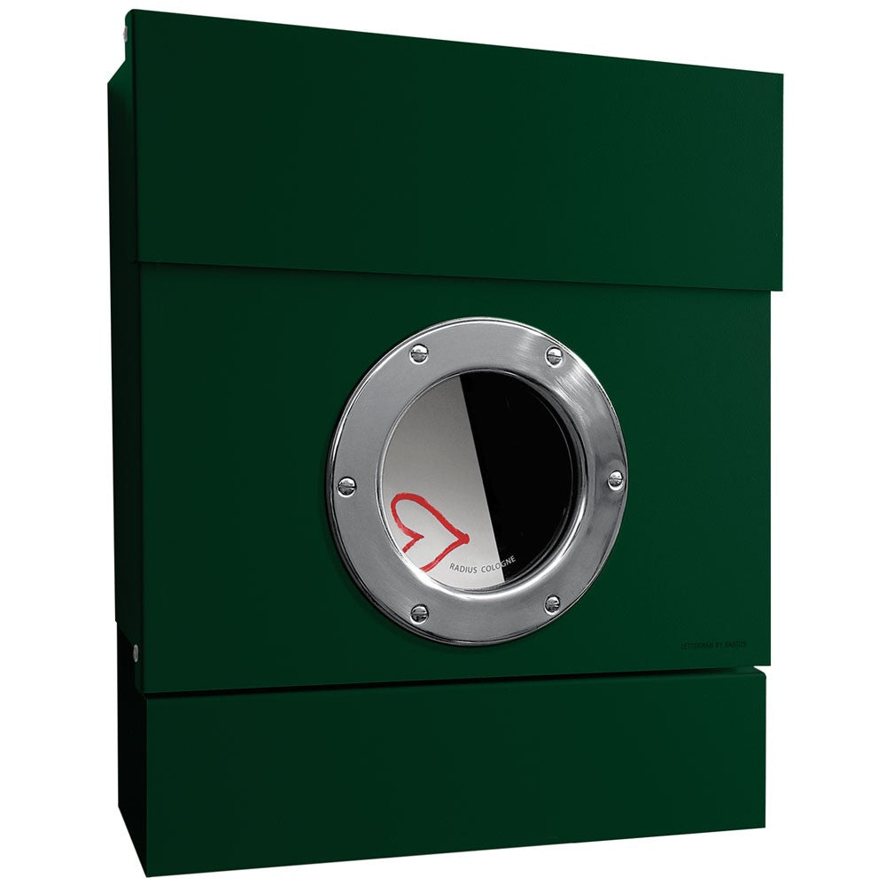 Letterman 2 inkl. Zeitungsrolle dunkelgrün Briefkasten 505o