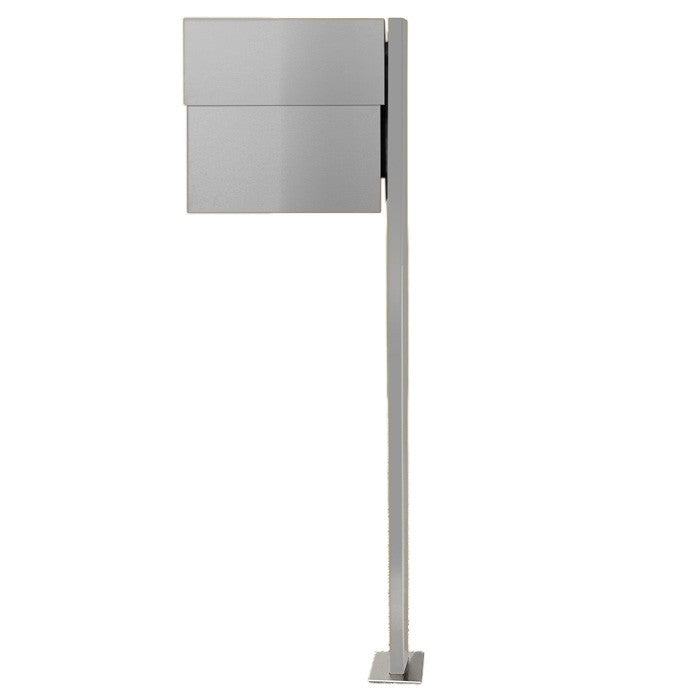 B-Ware Radius Standbriefkasten Letterman XXL 2 silber inkl. Zeitungsfach mit Pfosten - 568 c