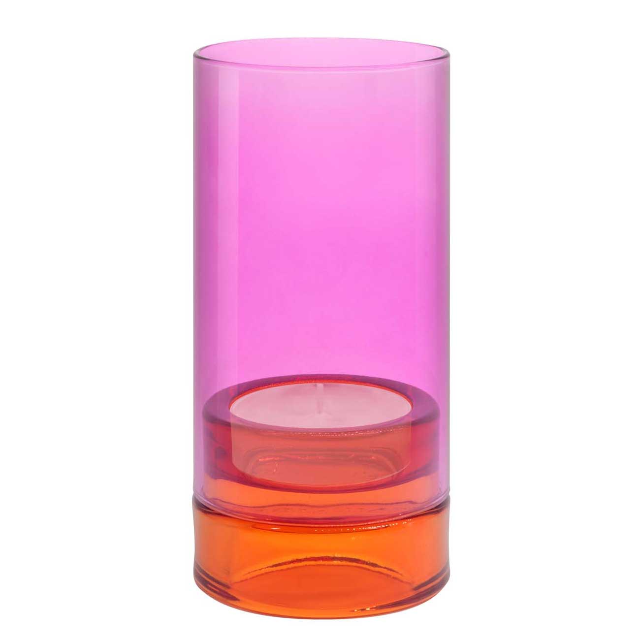 Windlicht Lys pink Höhe 19,3 cm Teelicht