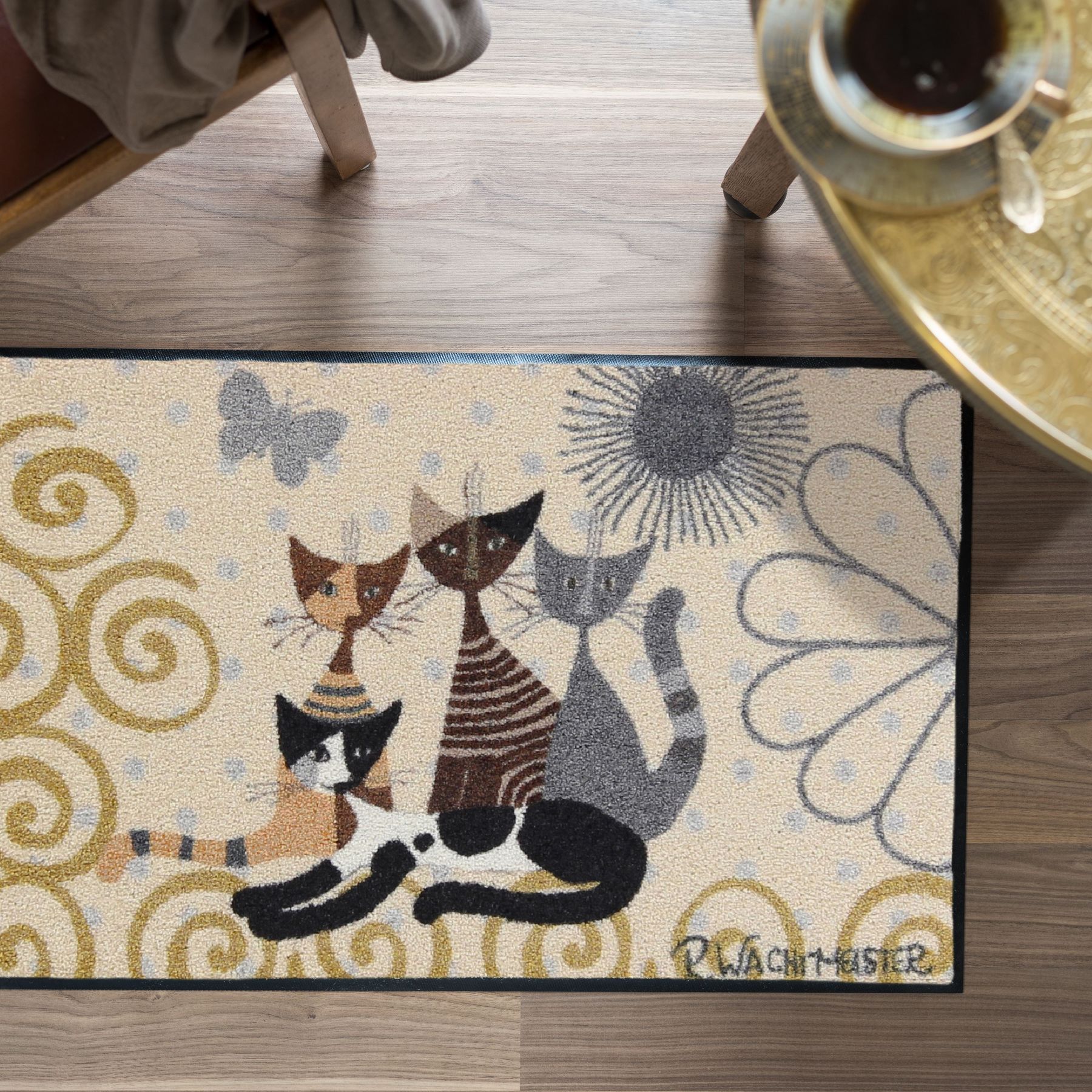 Fußmatte 50x75 Rosina Wachtmeister Fantasia di Gatti Salonloewe beige
