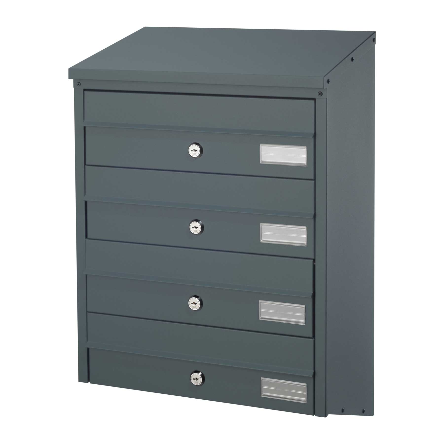 Briefkastenanlage BDL 914 anthrazit 4fach