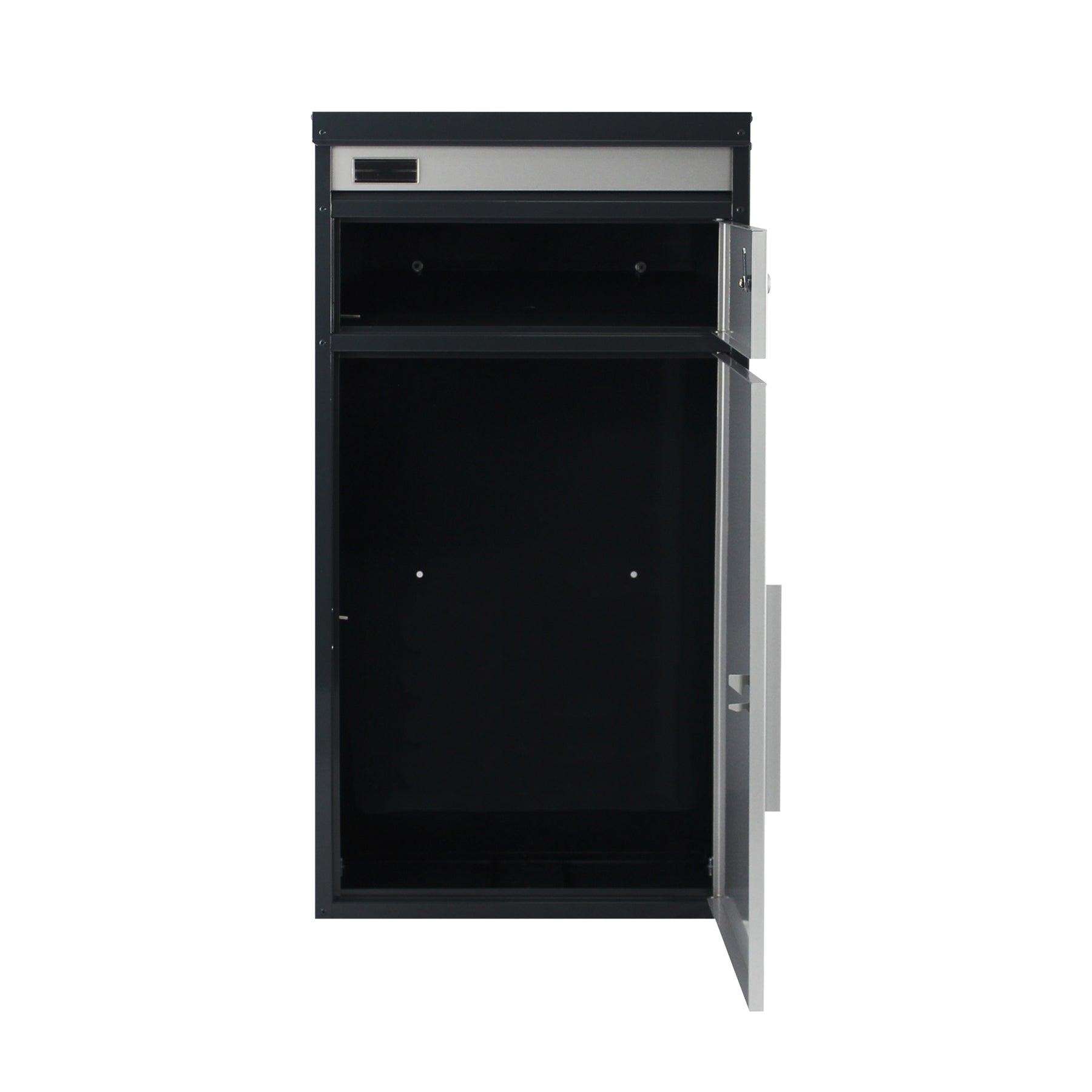 Paketbriefkasten Tiamat 65 silber-anthrazit mit 8 Schlüsseln