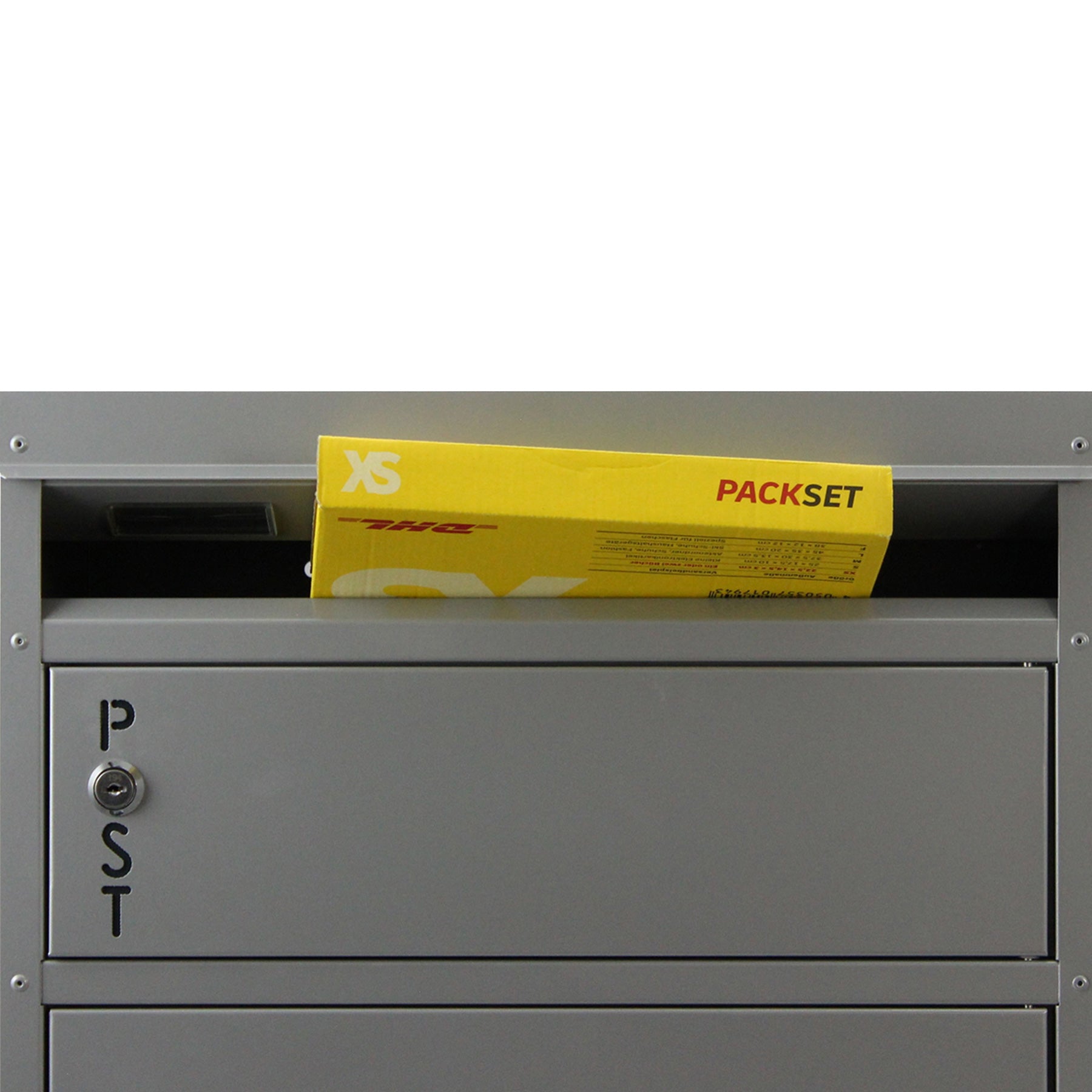 Paketbriefkasten Tiamat 65 silber-grau mit 4 Schlüsseln