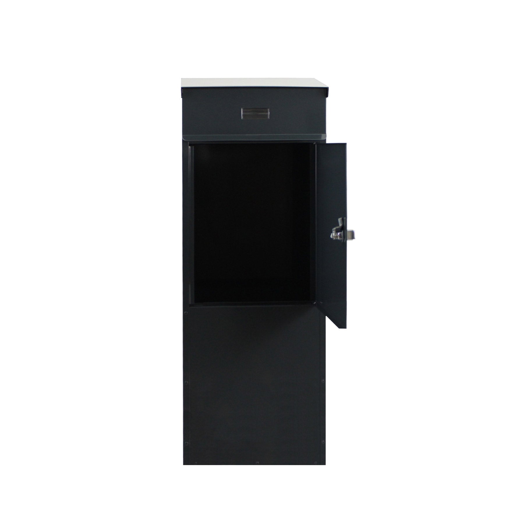 Standbriefkasten 855 Tiamat anthrazit Edelstahl-Dach