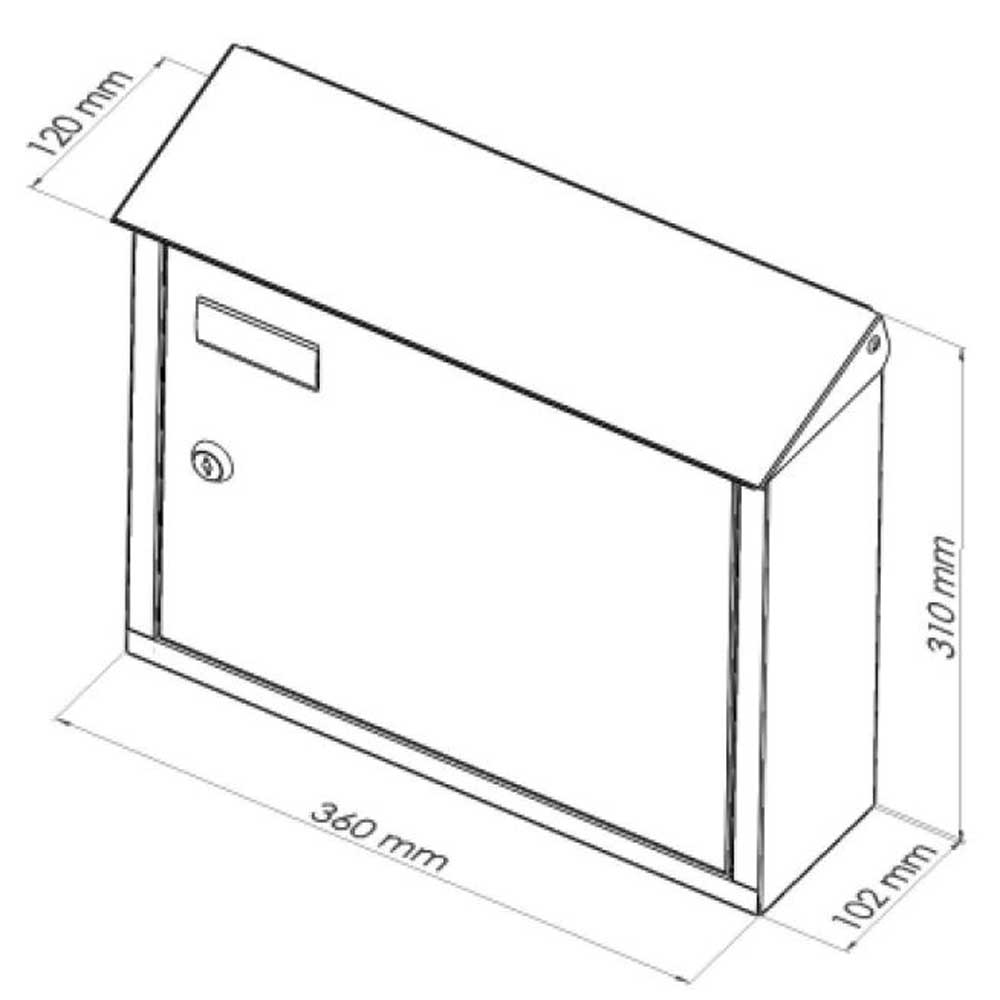 Briefkasten 960 anthrazit